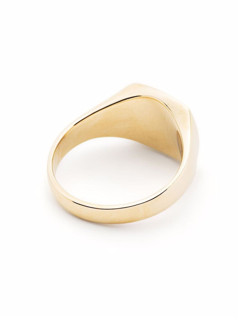 9kt yellow gold mini cushion diamond ring 3