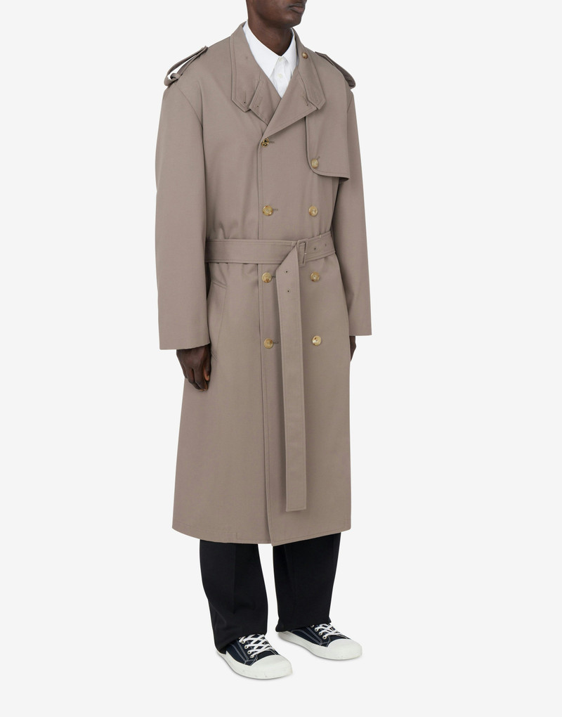 Moschino GABARDINE TRENCH COAT TAILORED TWIST outlook