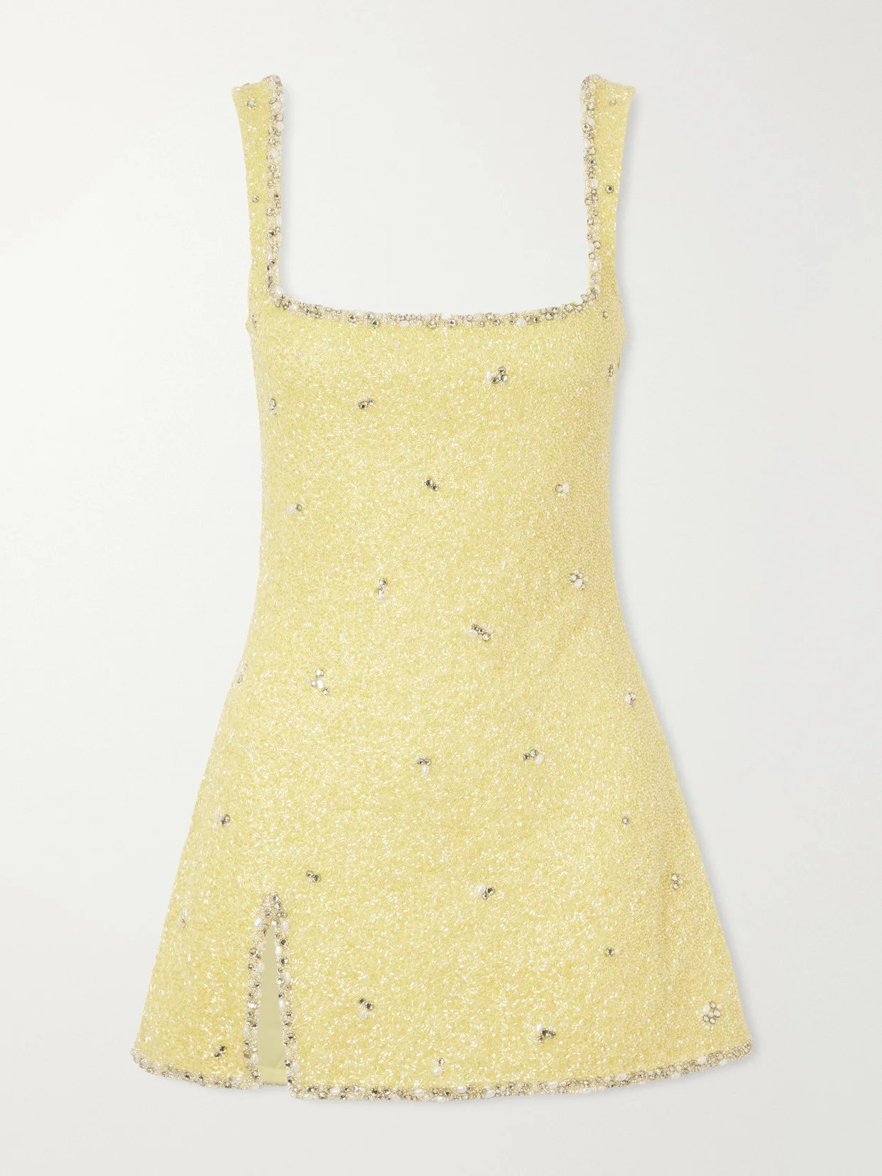 Athena Embellished Stretch-mesh Mini Dress - 1