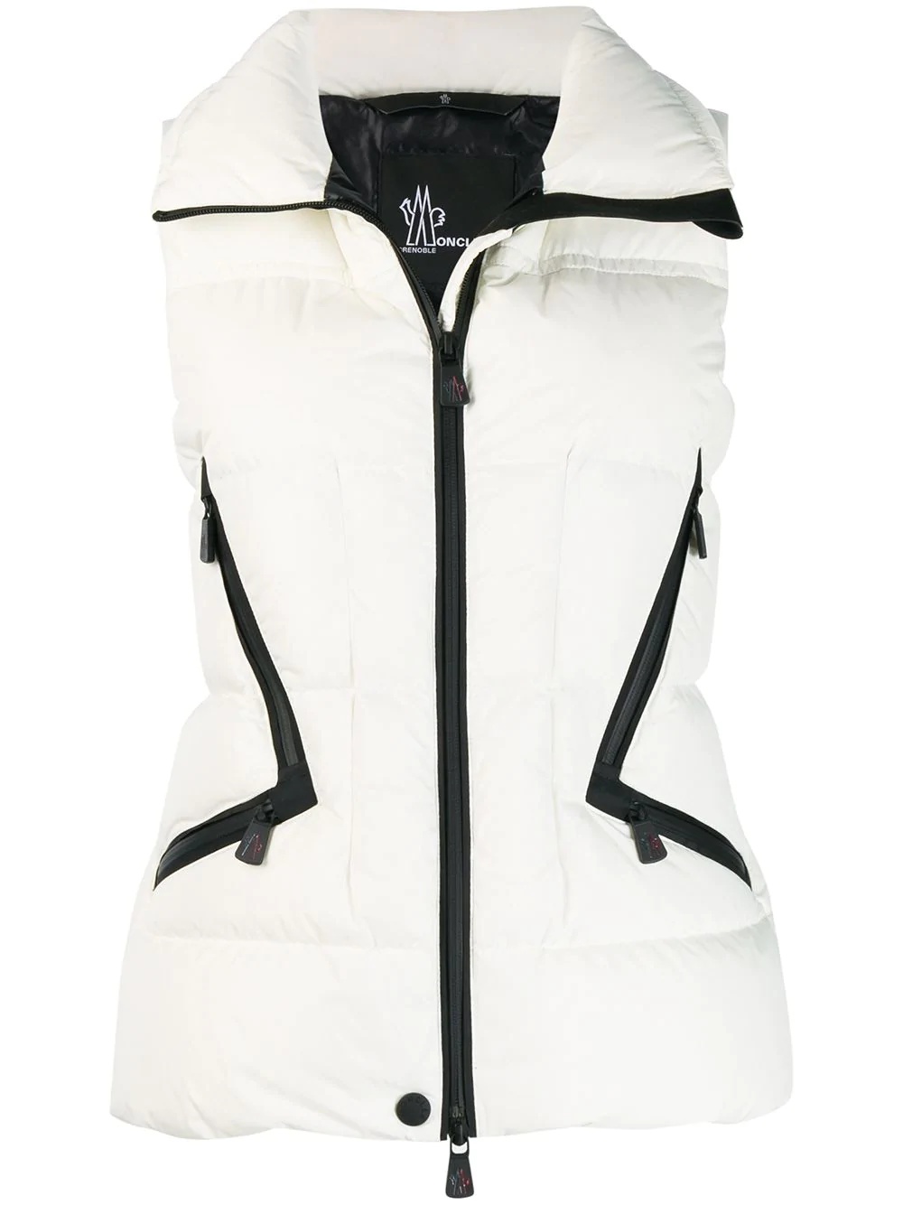 quilted high-neck gilet - 1