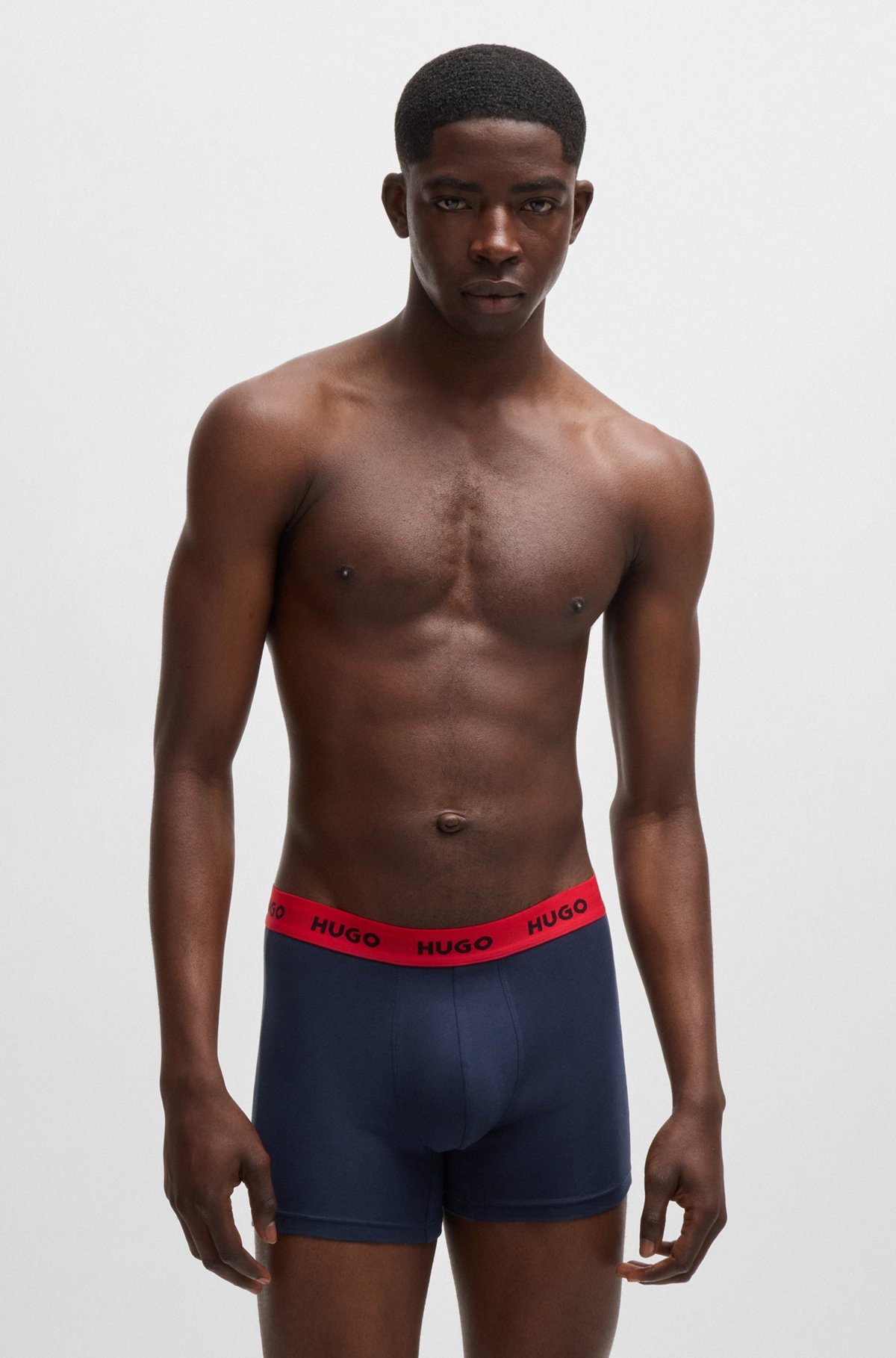 THREE-PACK OF STRETCH-COTTON BOXER BRIEFS WITH LOGOS - 7