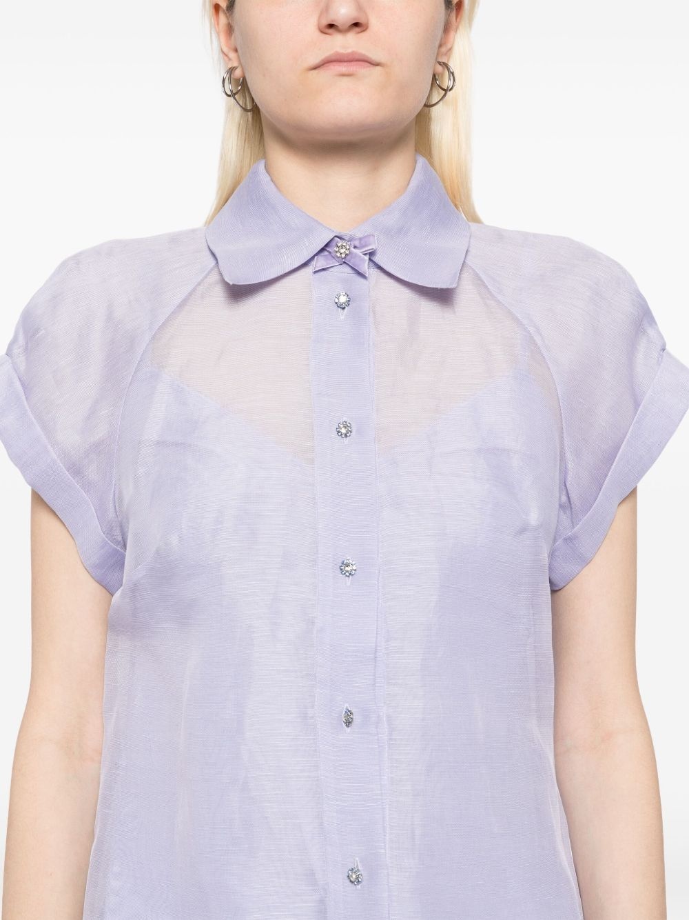 crush fitted blouse - 5