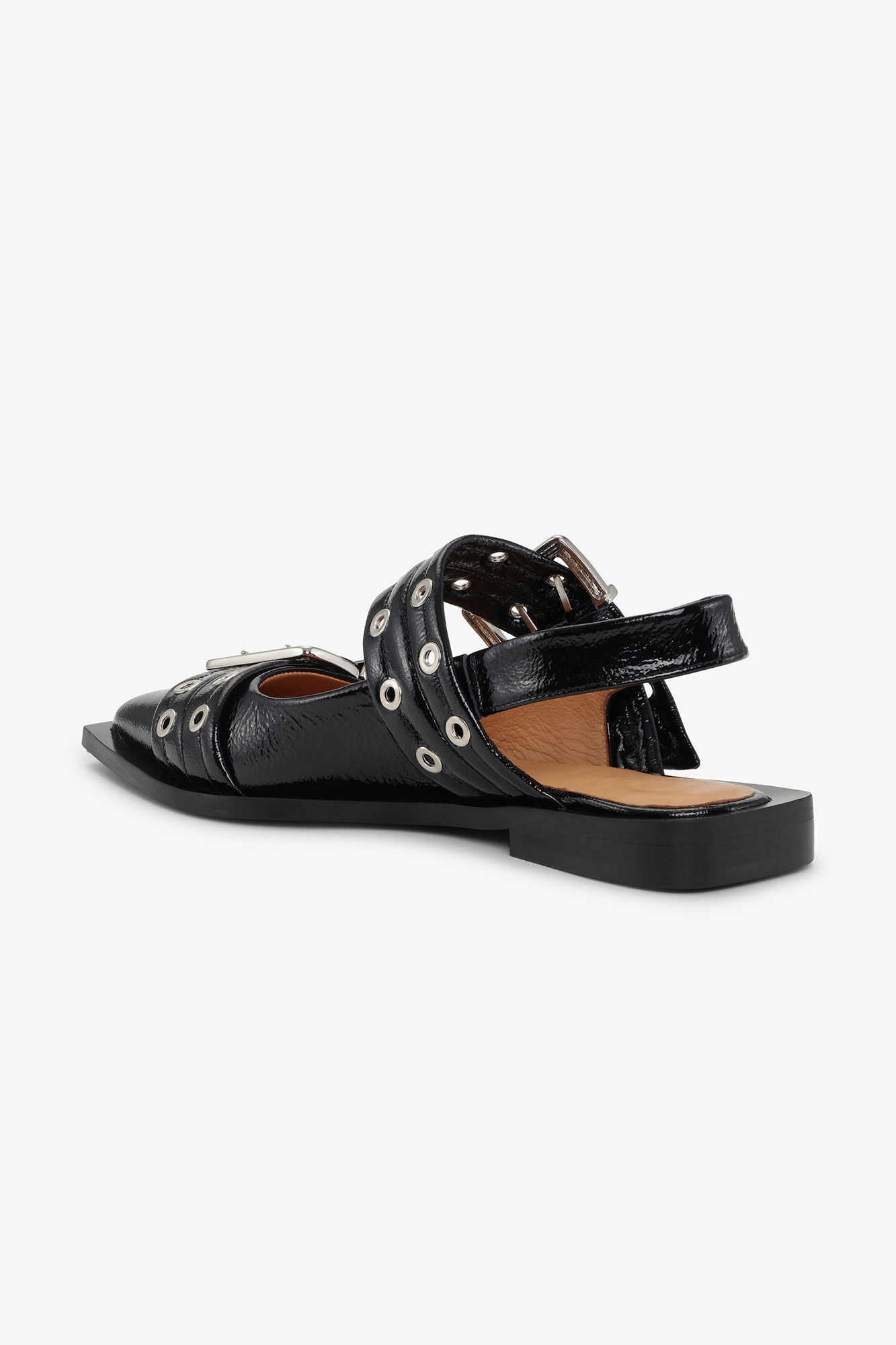 BLACK FEMININE BUCKLE BALLERINAS - 2