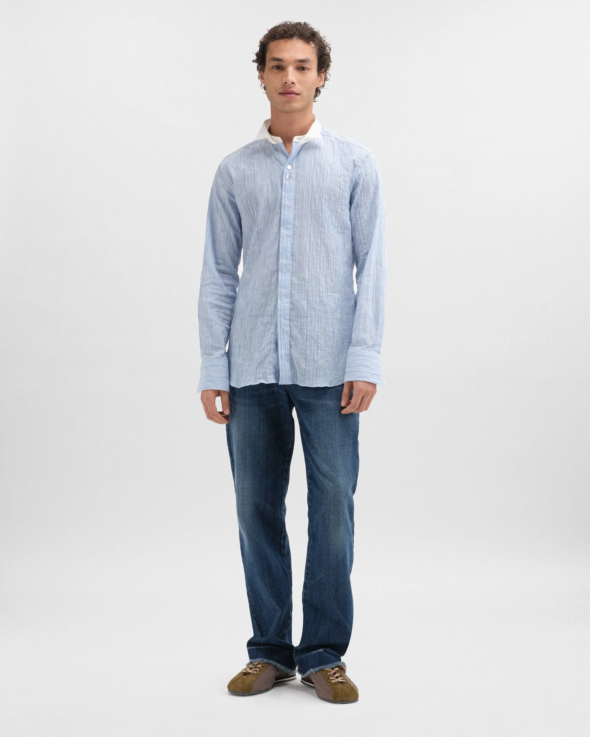 Tone Dress Shirt Blue - 1