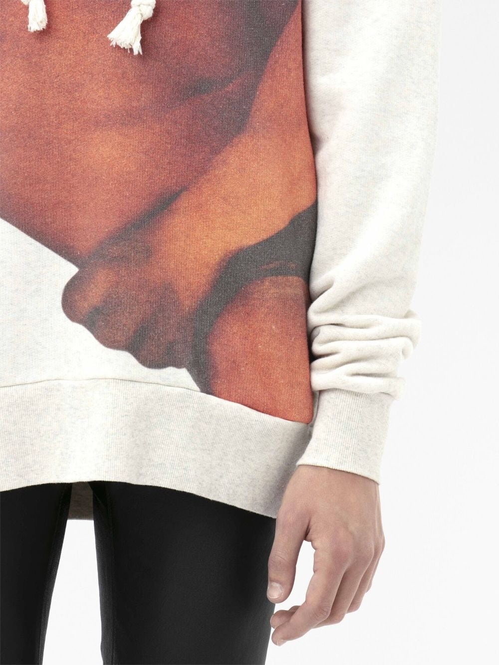 photograph-print cotton hoodie - 5