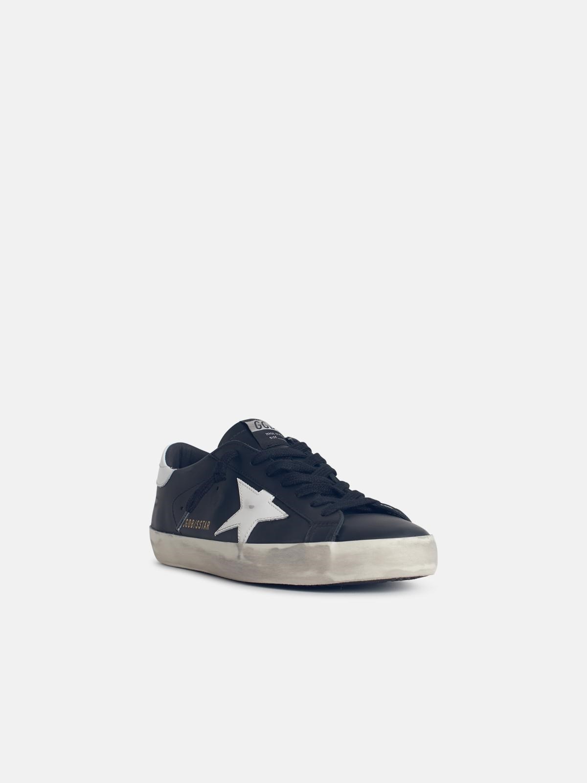 'SUPER-STAR CLASSIC' BLACK LEATHER SNEAKERS - 2