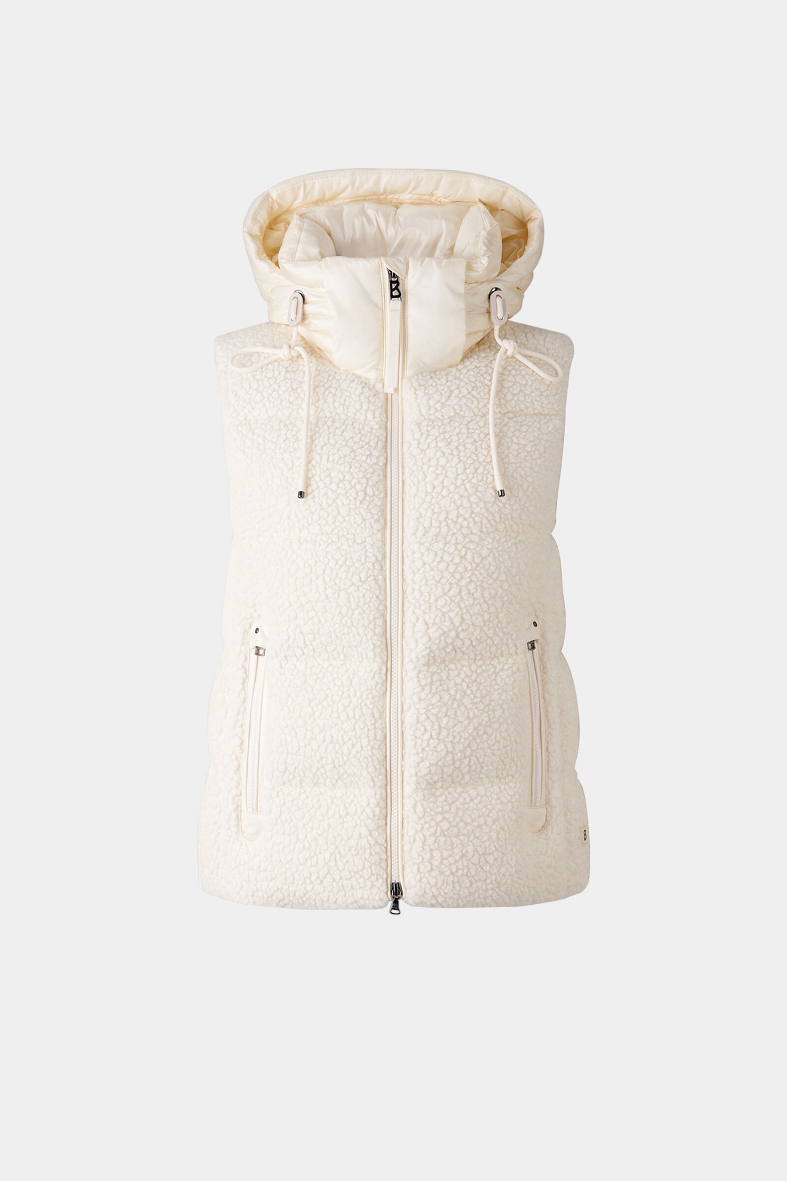 Falka Teddy and down vest in Off-white - 1