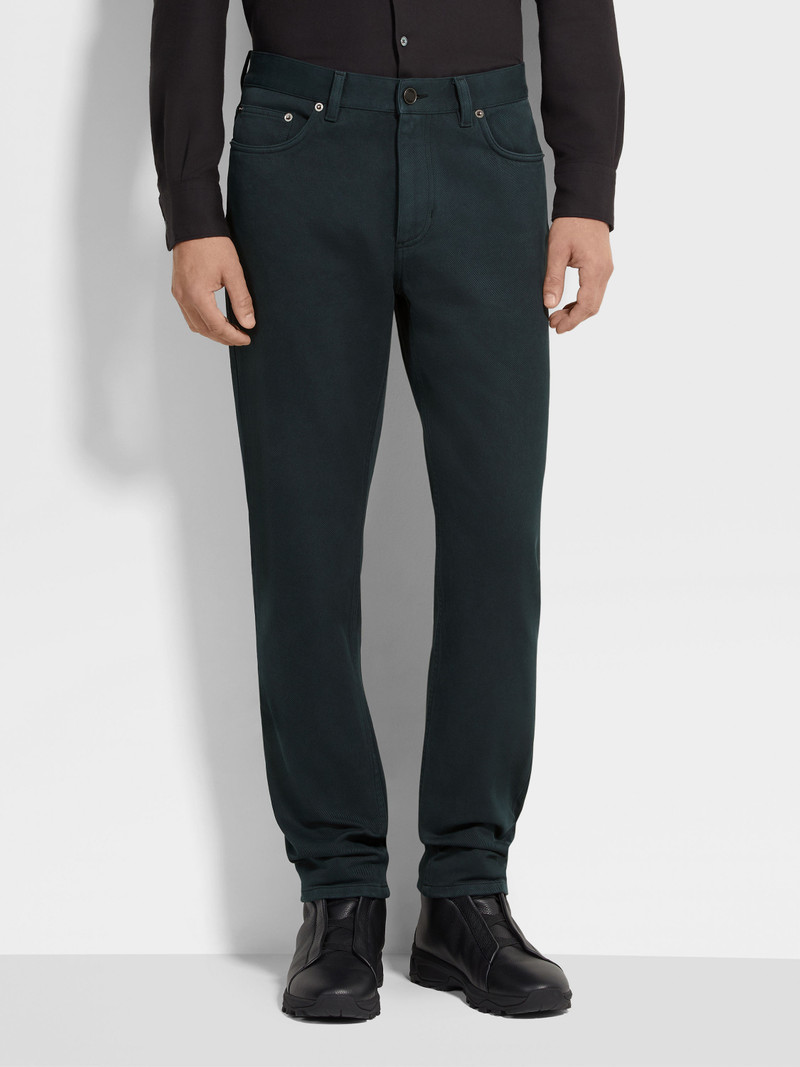 DARK GREEN DÉLAVÉ ROCCIA PANTS 5