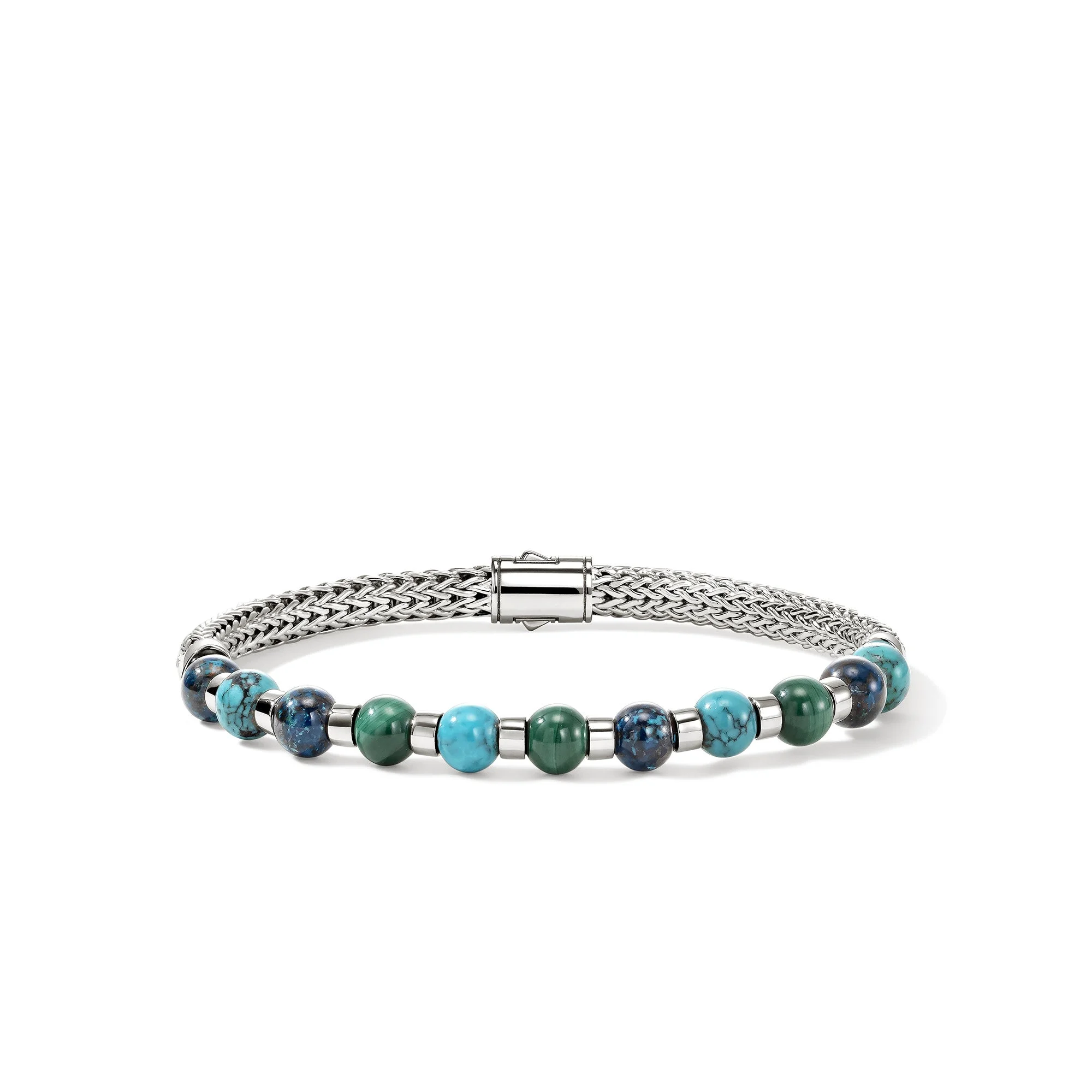 Beaded Bracelet, Sterling Silver, Hardstones - 1