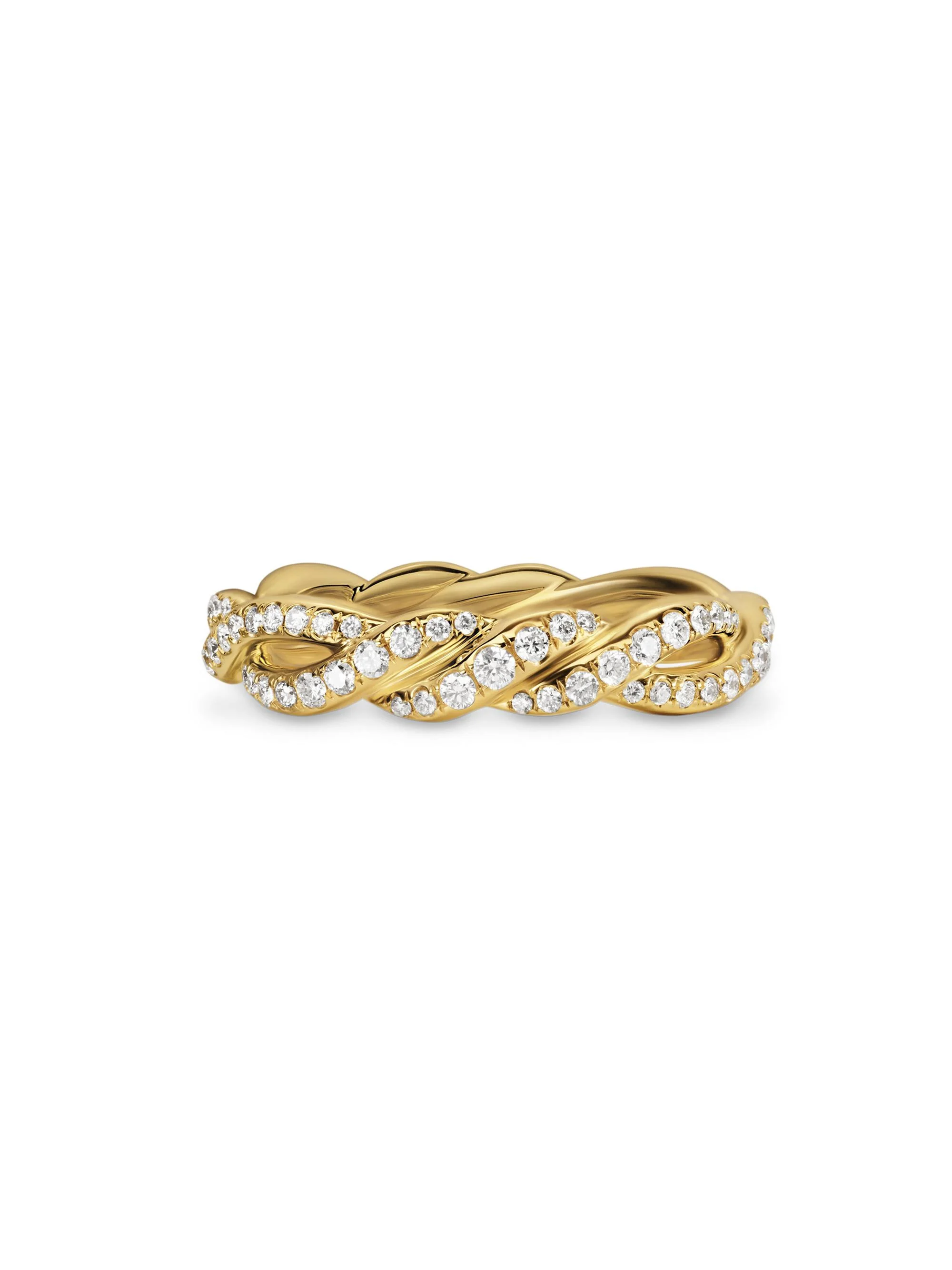 Women's Wisteria Band Ring in 18K Yellow Gold - Diamond - 1