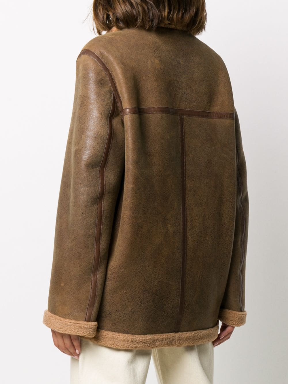 oversize shearling jacket - 4