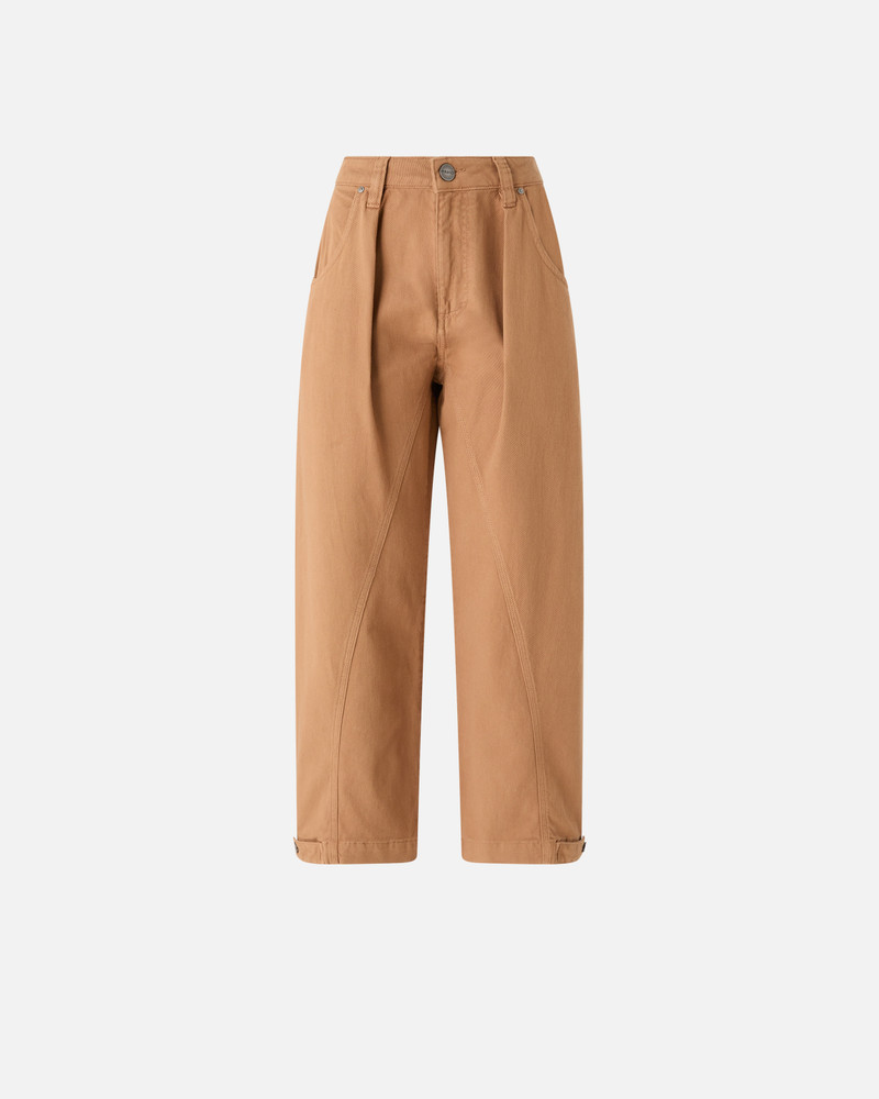 OLD-EFFECT LEATHER BALLOON TROUSERS 1