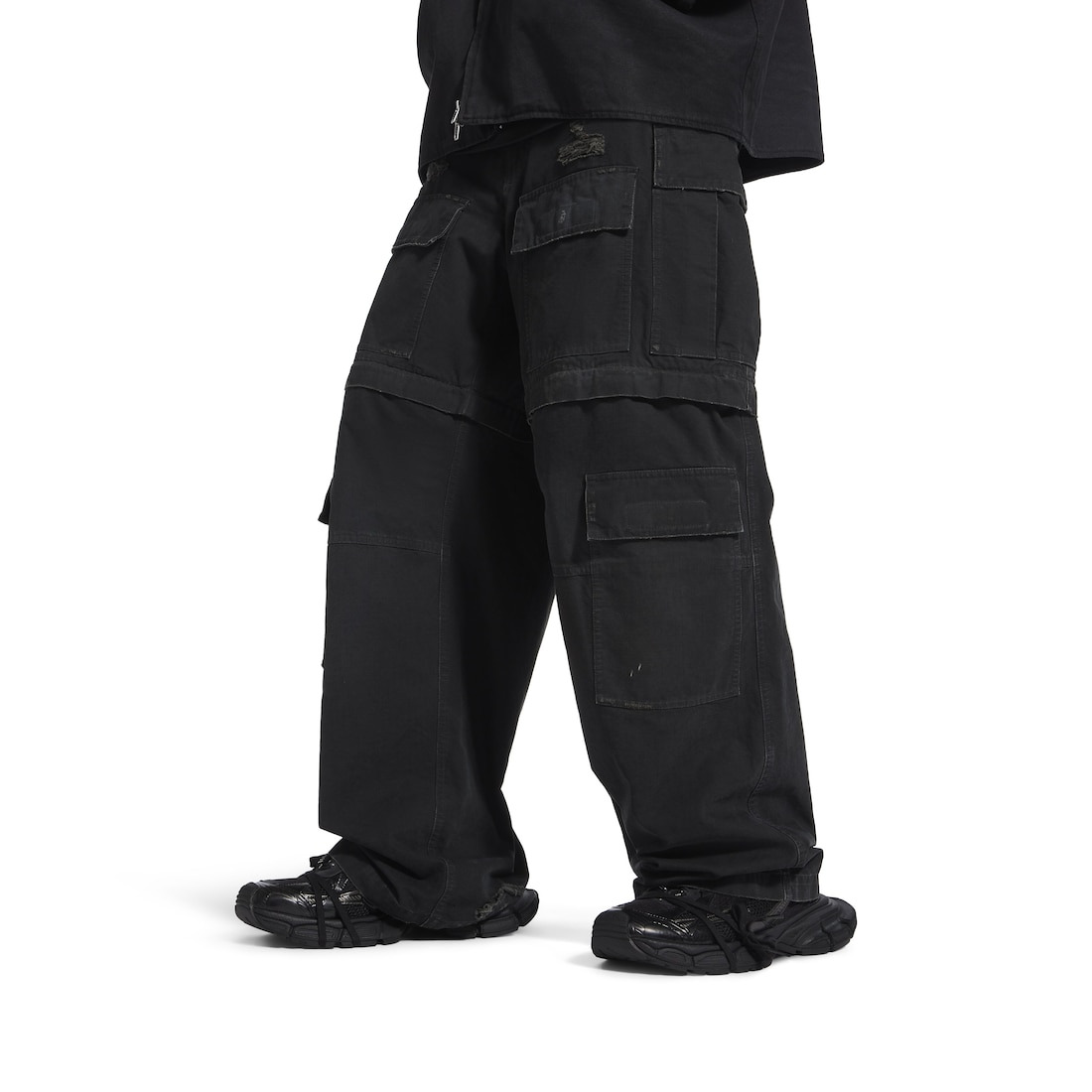 Men's Large Cargo Pants in Black - 6