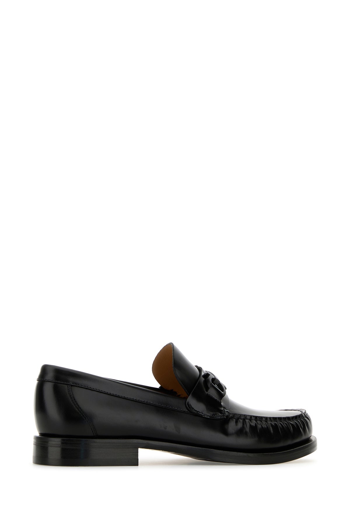 Black leather Fort loafers - 3