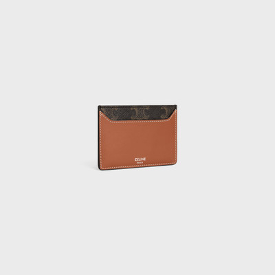 CELINE CARD HOLDER in Triomphe canvas and calfskin outlook