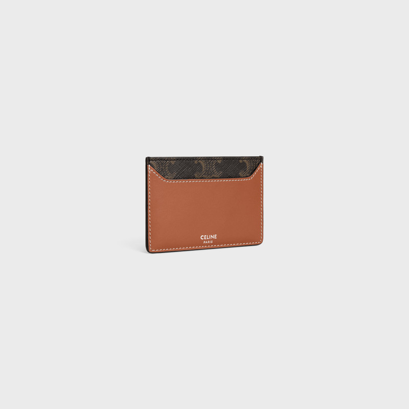 CELINE CARD HOLDER in Triomphe canvas and calfskin outlook