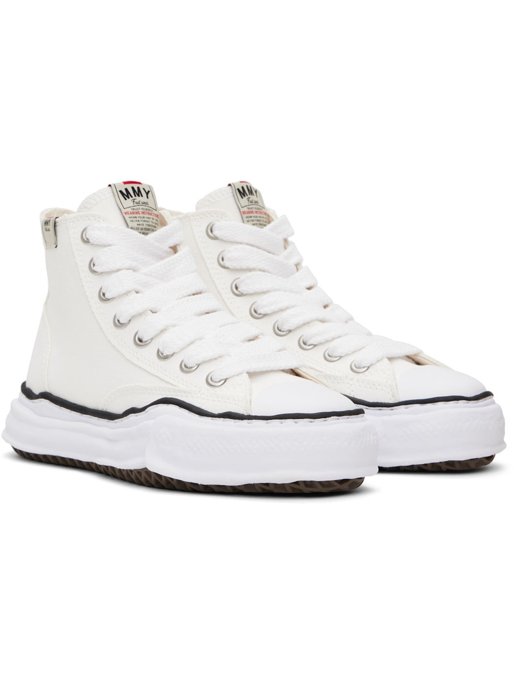White Peterson OG Sole Canvas High-Top Sneakers - 4