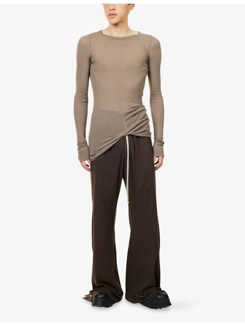Rick Owens DRKSHDW Pusher Wide-Leg Cotton-Jersey Jogging Bottoms outlook