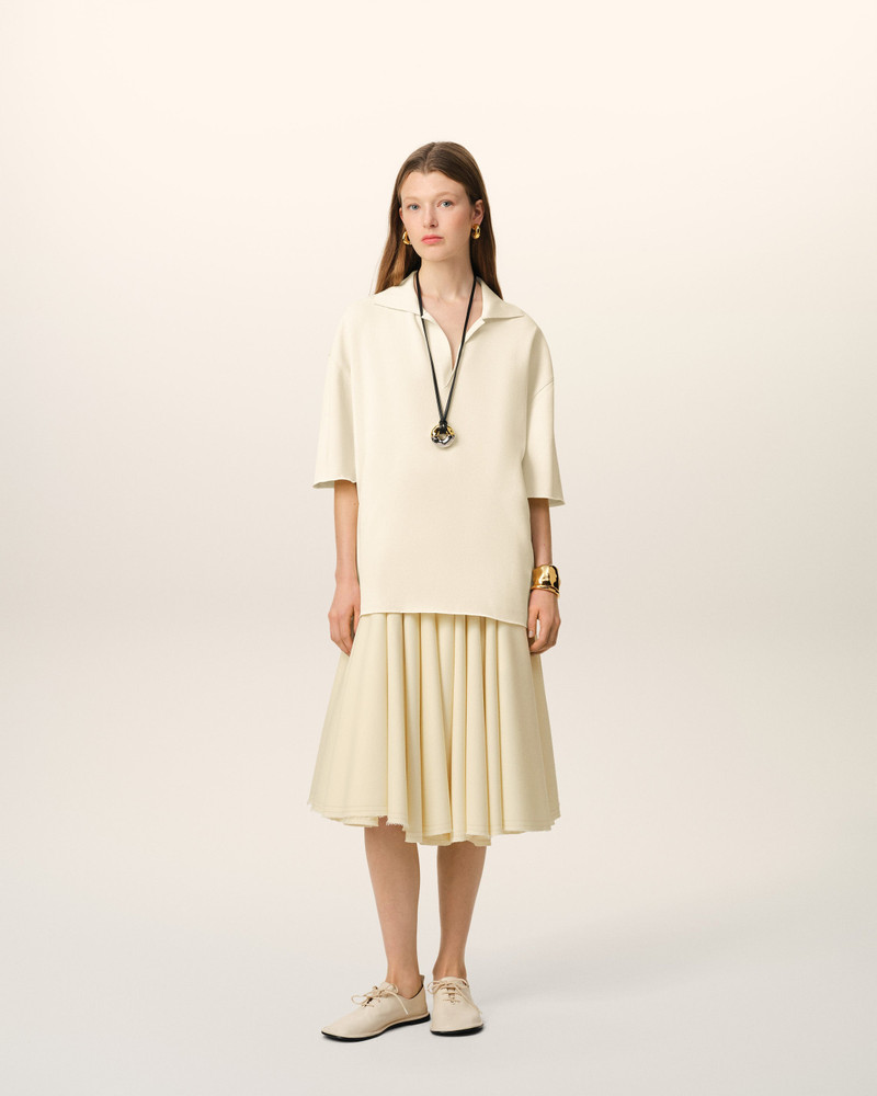 BEIGE SHORT SLEEVE POLO - 1