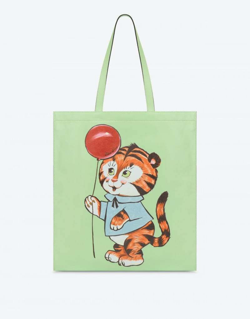 ILLUSTRATED ANIMALS NAPPA SHOPPER 1