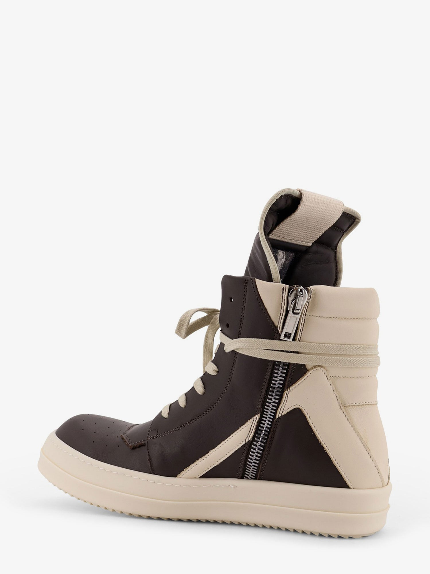 Rick Owens Men Geobasket High-Top Leather Sneakers - 3