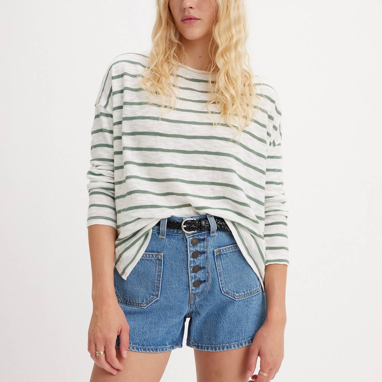 80S MOM PATCH POCKET WOMEN'S SHORTS - 4