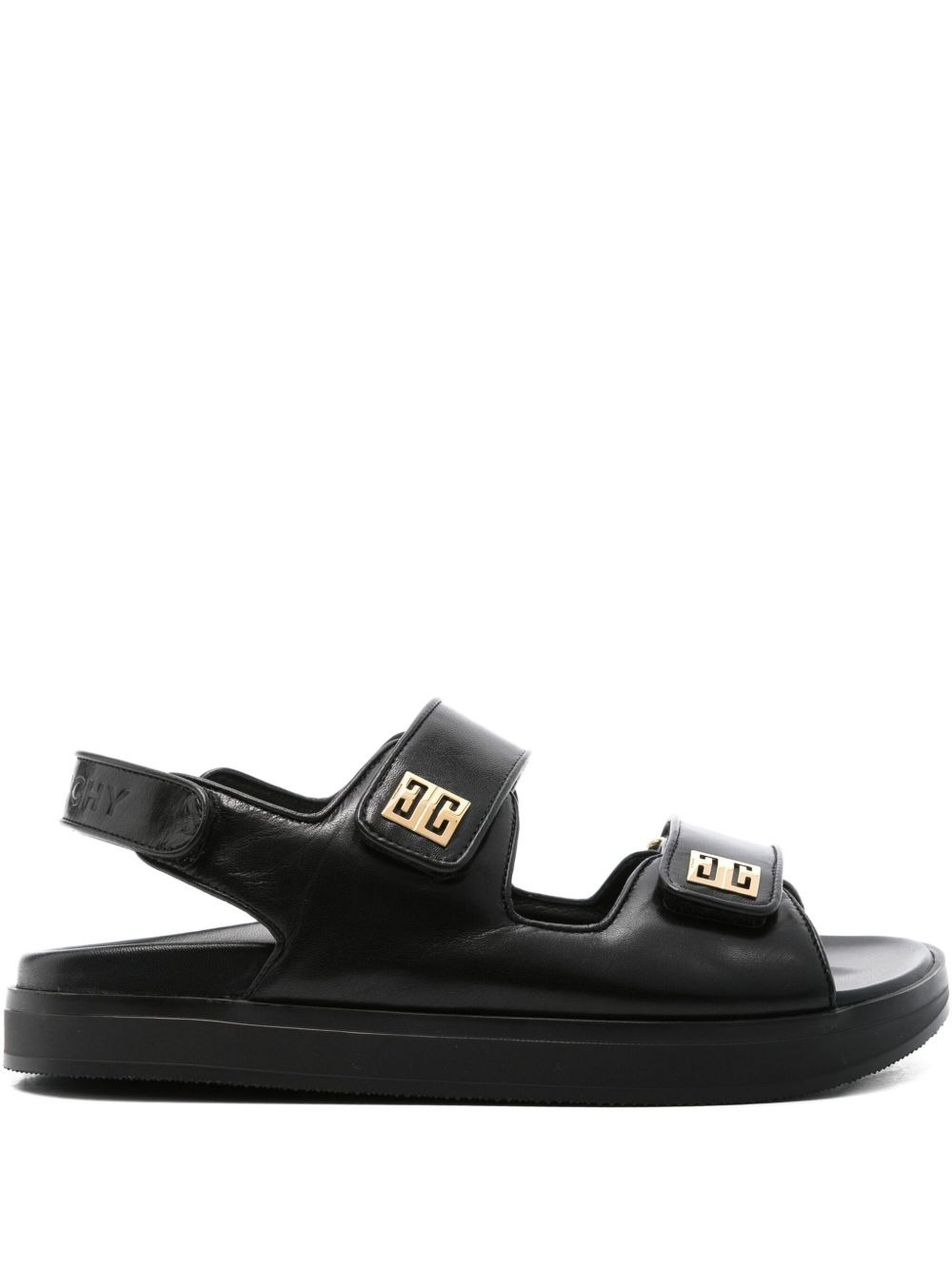 pattern double strap sandals - 1