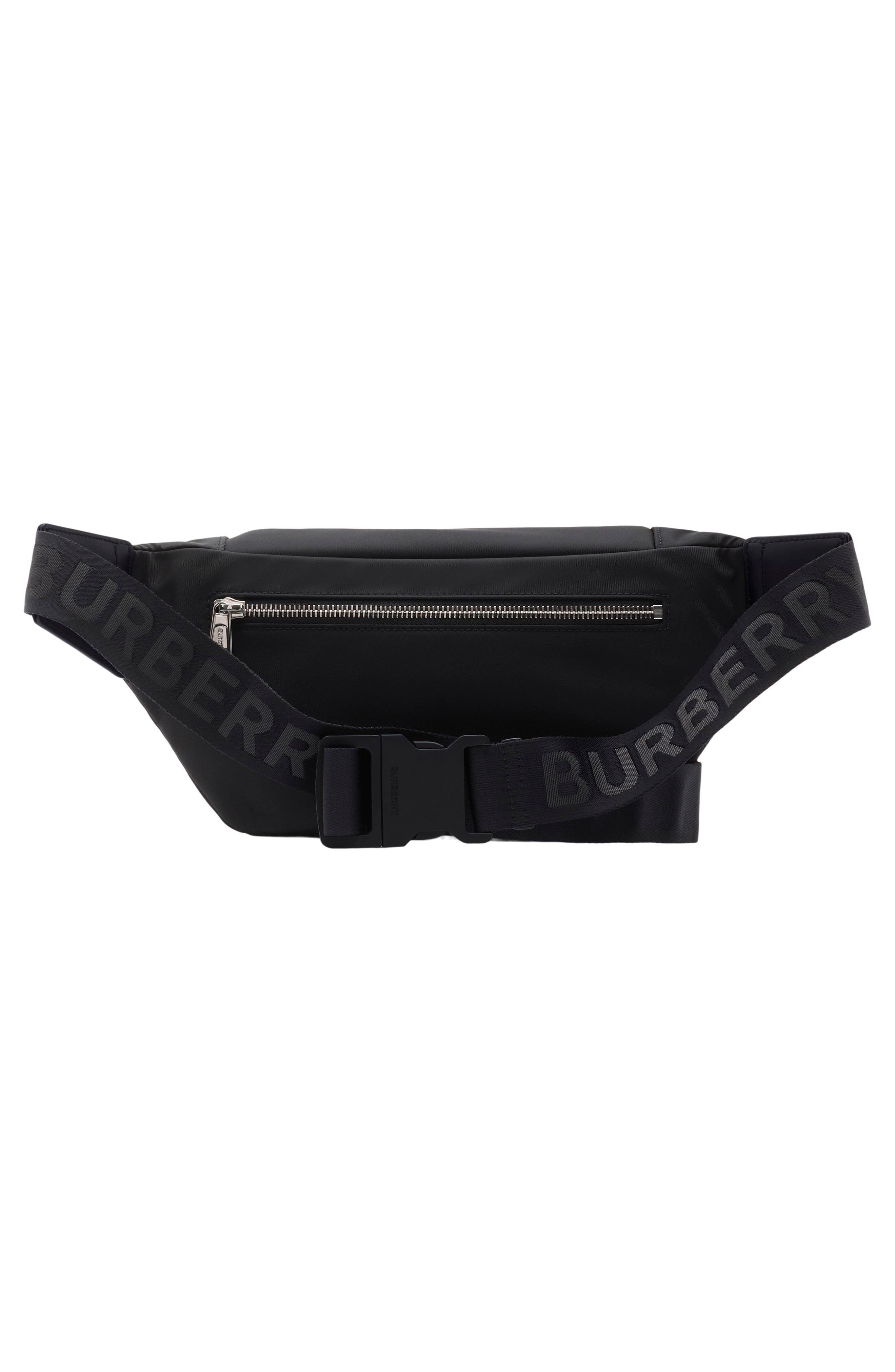 burberry Medium Sonny Logo Nylon Belt Bag in Black at Nordstrom - 4