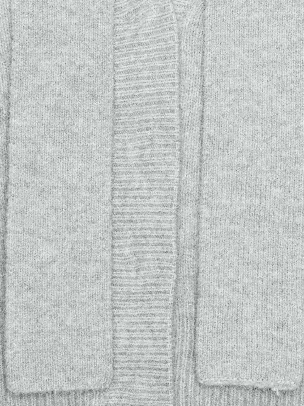 keyhole-neckline balloon-sleeve cardigan - 4