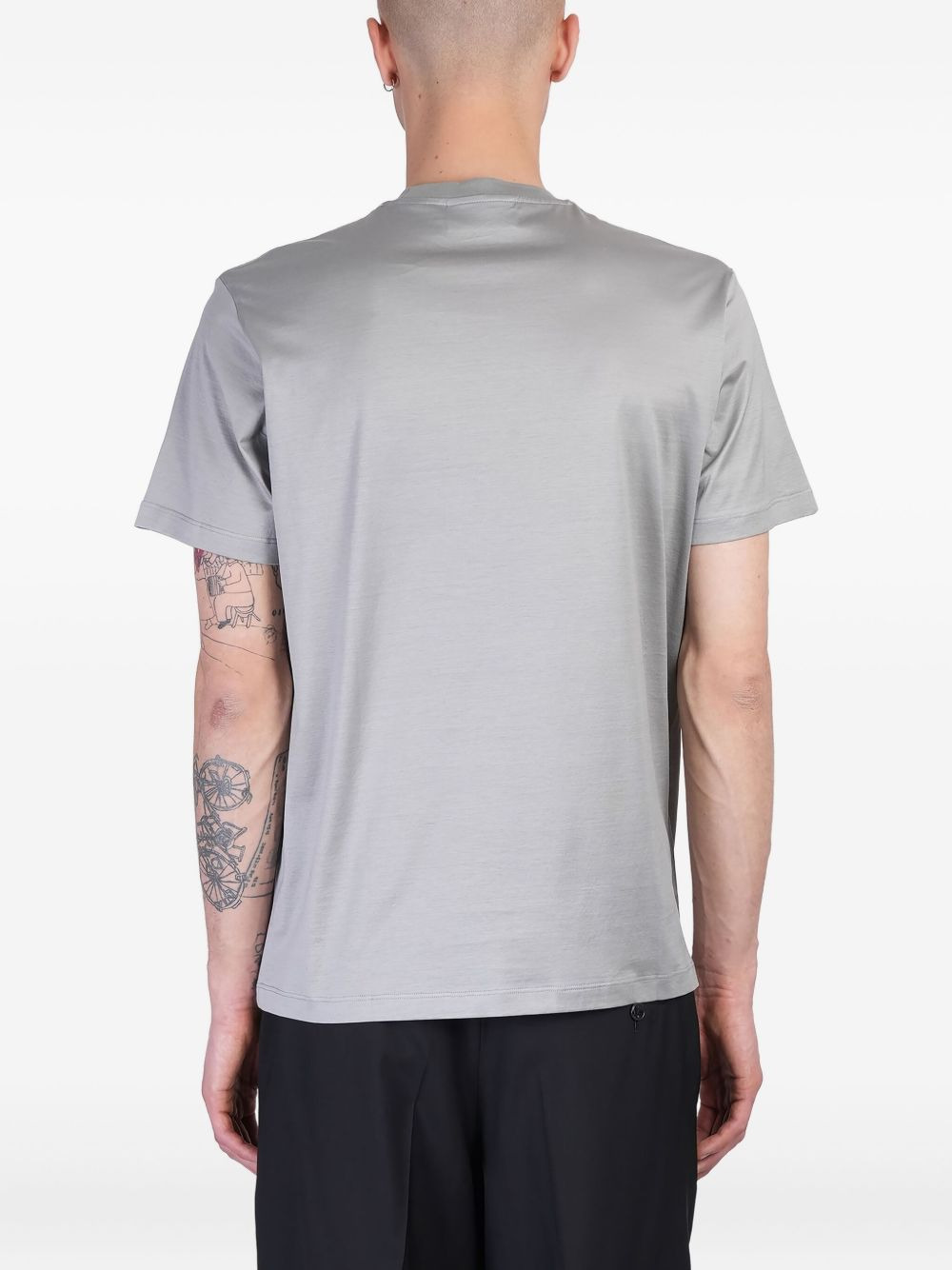 round-neck cotton T-shirt - 4