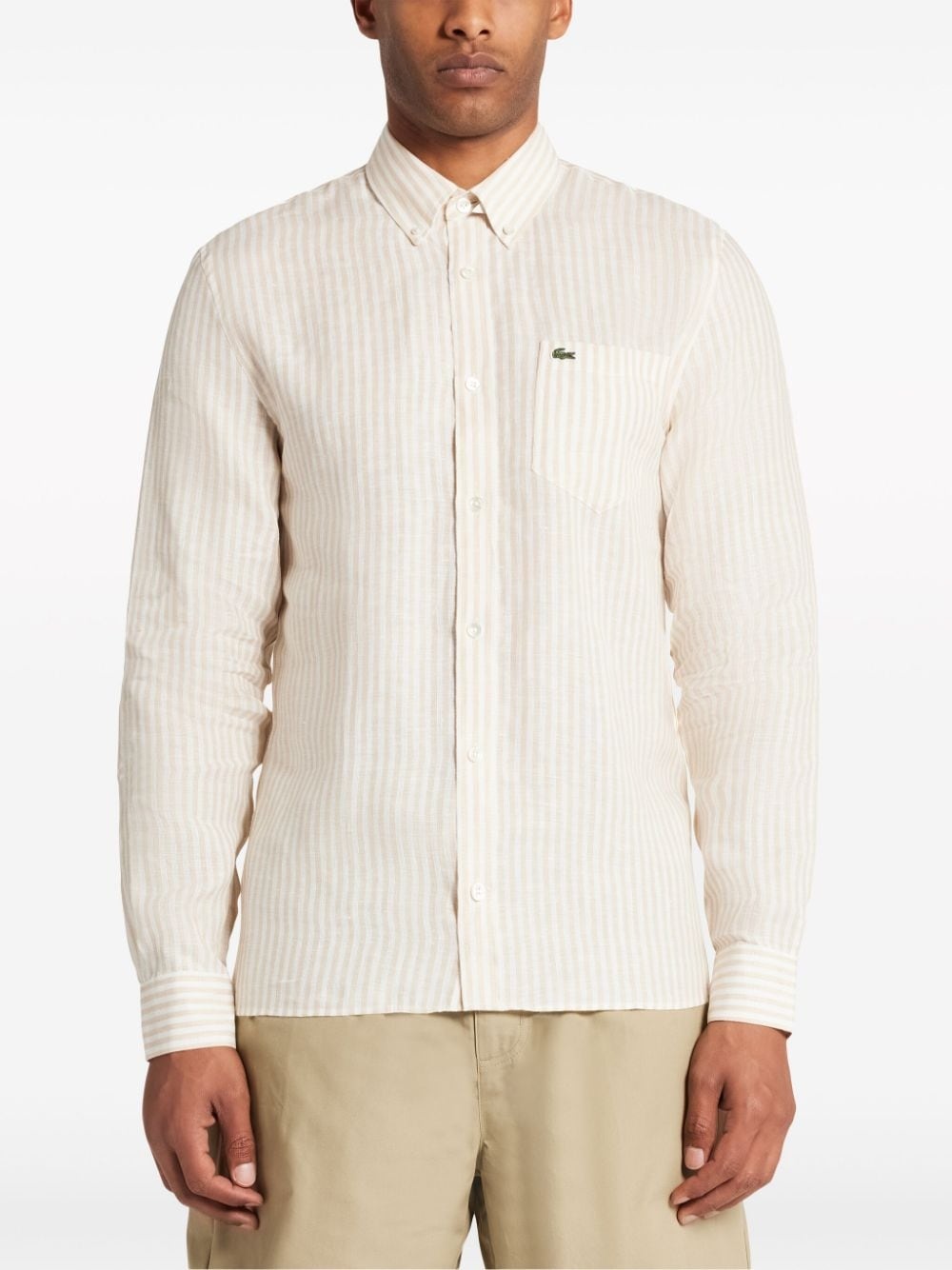 striped linen shirt - 3