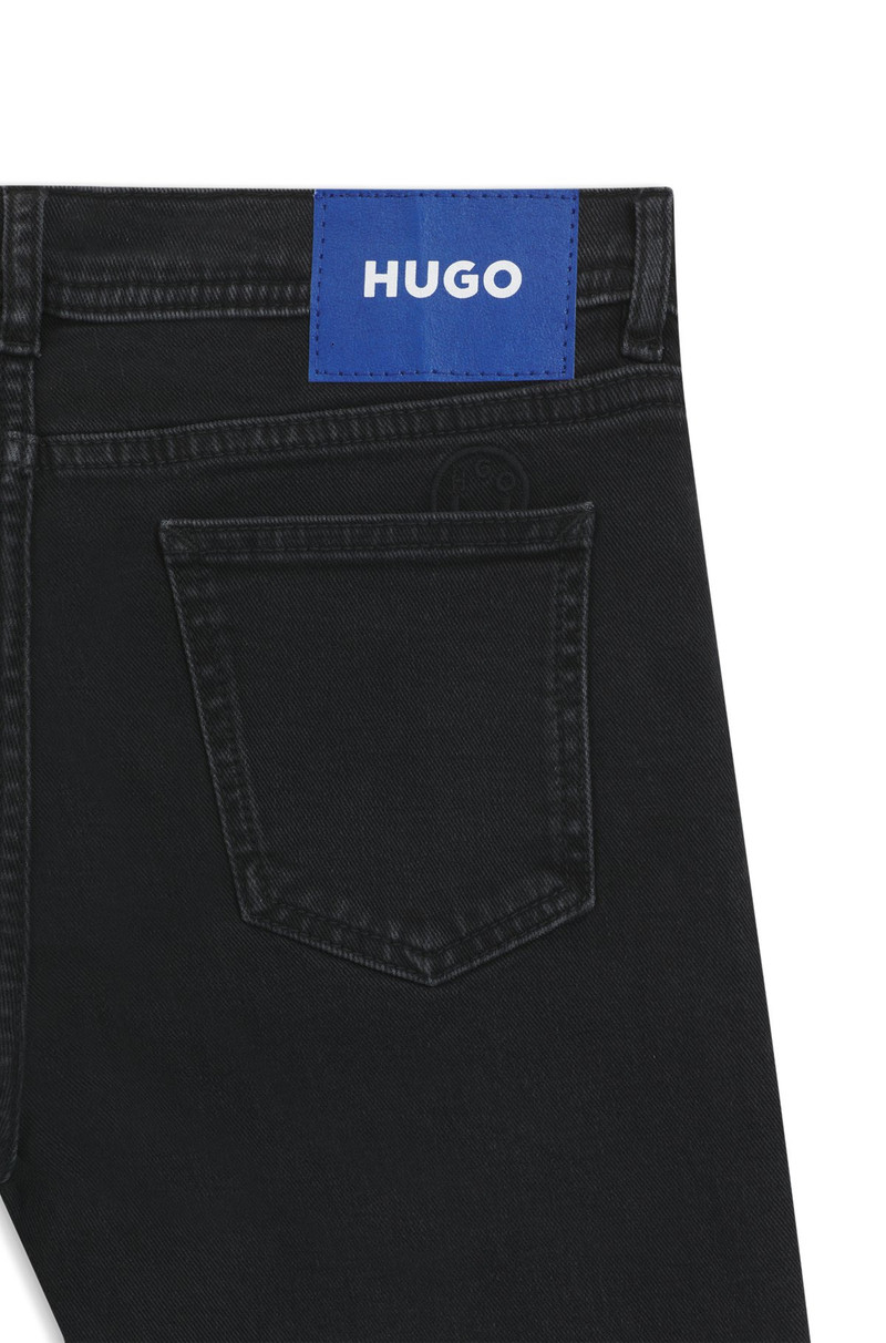 FLARED JEANS IN BLACK COMFORT-STRETCH DENIM 6