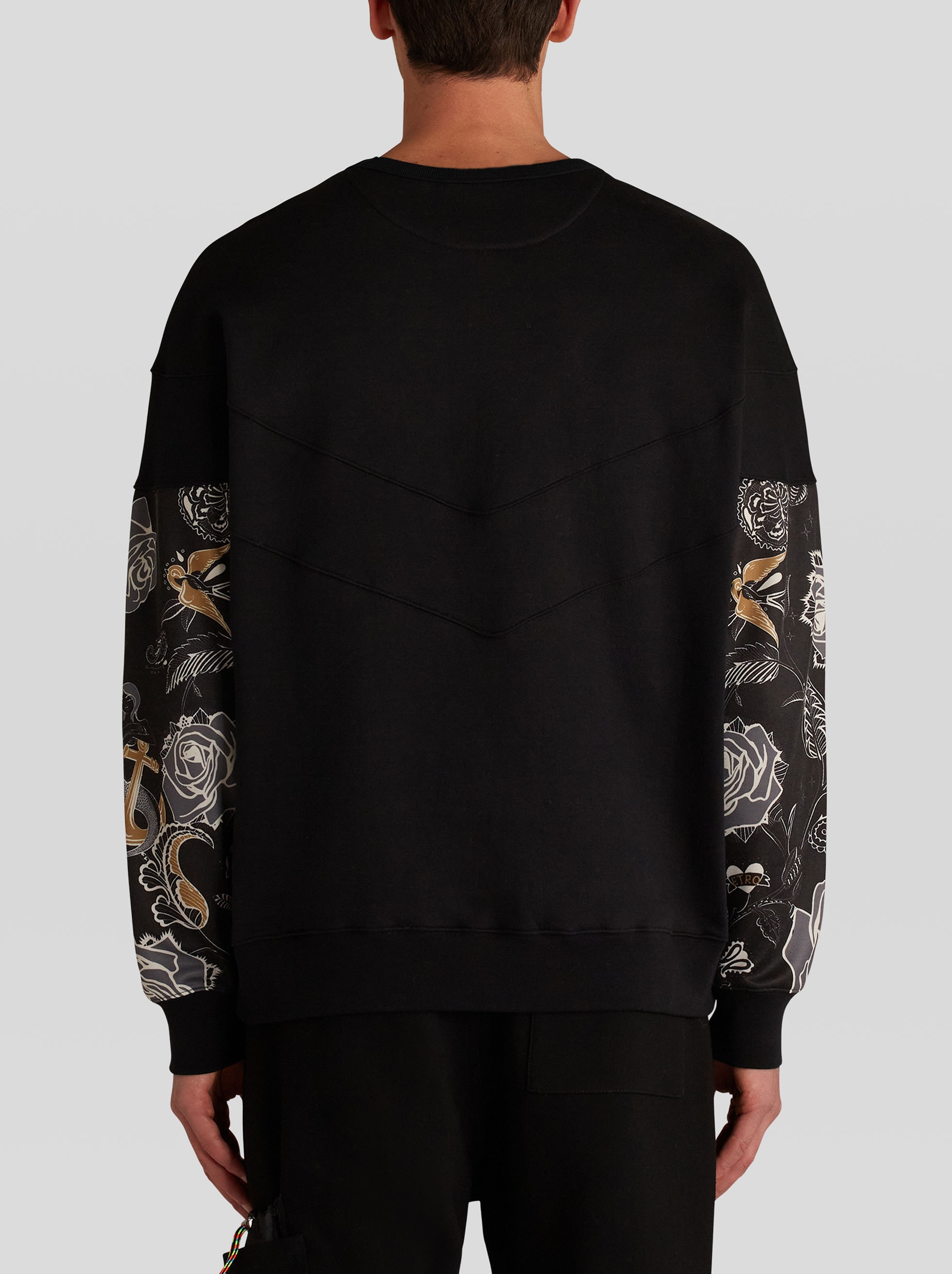 PATCHWORK JERSEY SWEATSHIRT WITH ETRO CUBE LOGO - 4