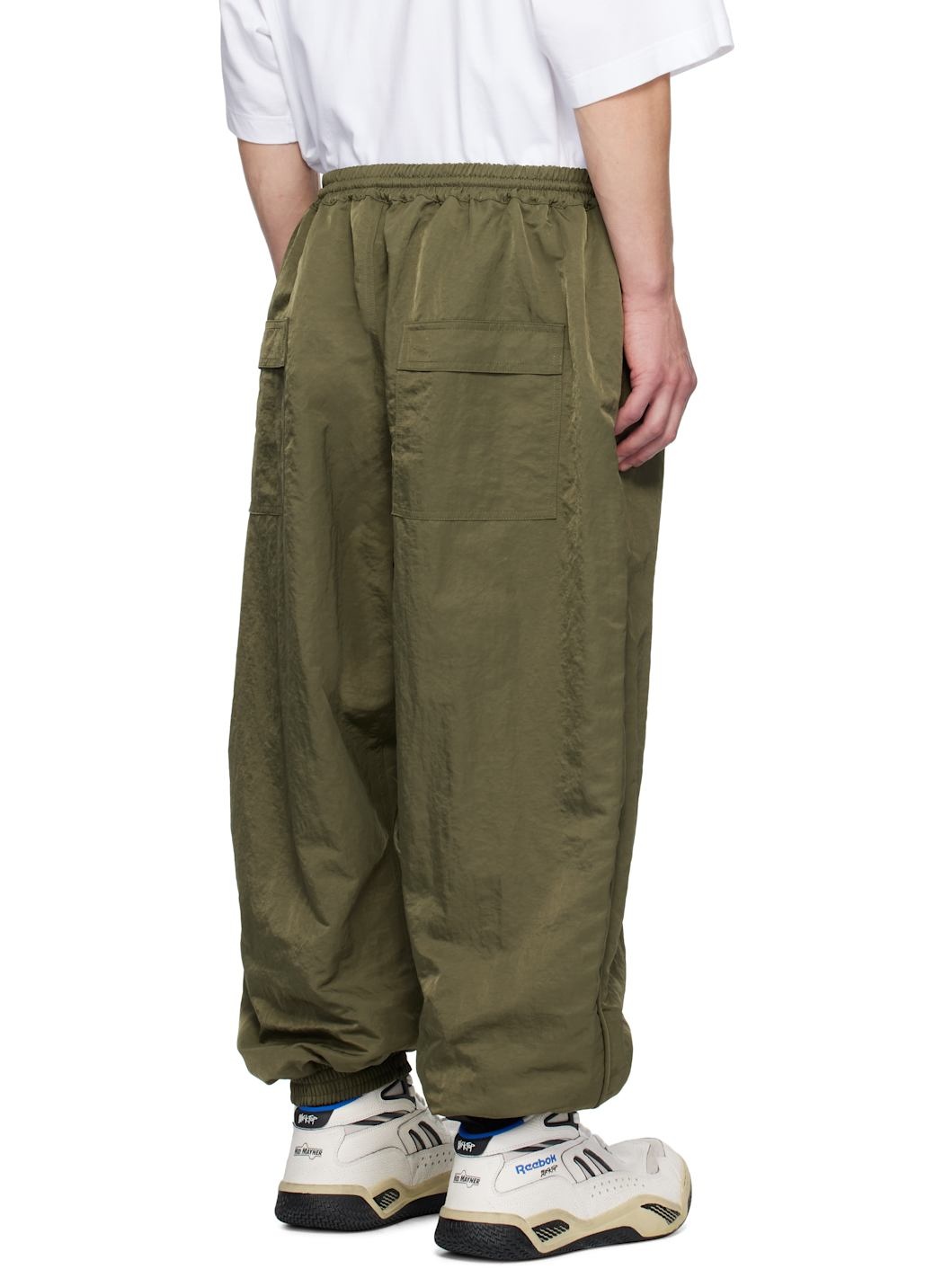 Green Reebok Edition Taffeta Track Pants - 3