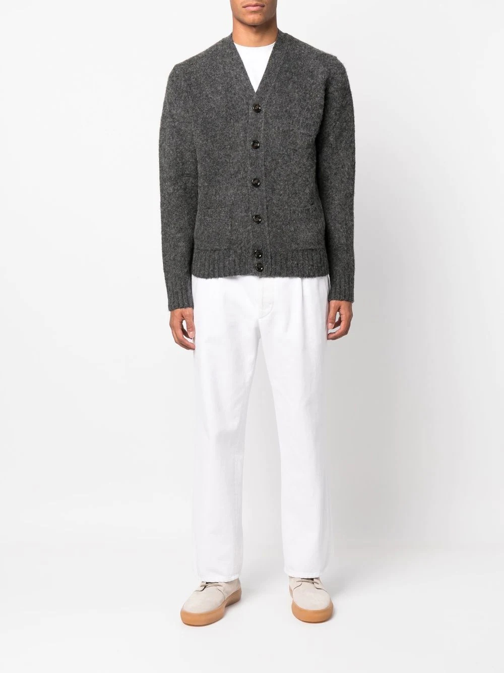 button-up knitted cardigan - 2