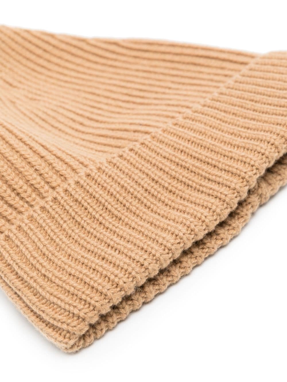 turn-up brim ribbed-knit beanie - 2