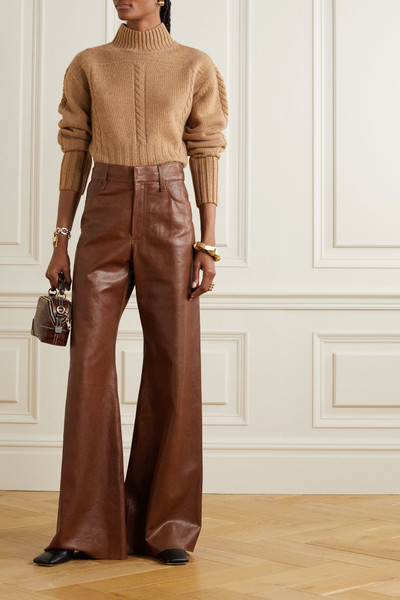 Chloé Leather flared pants outlook