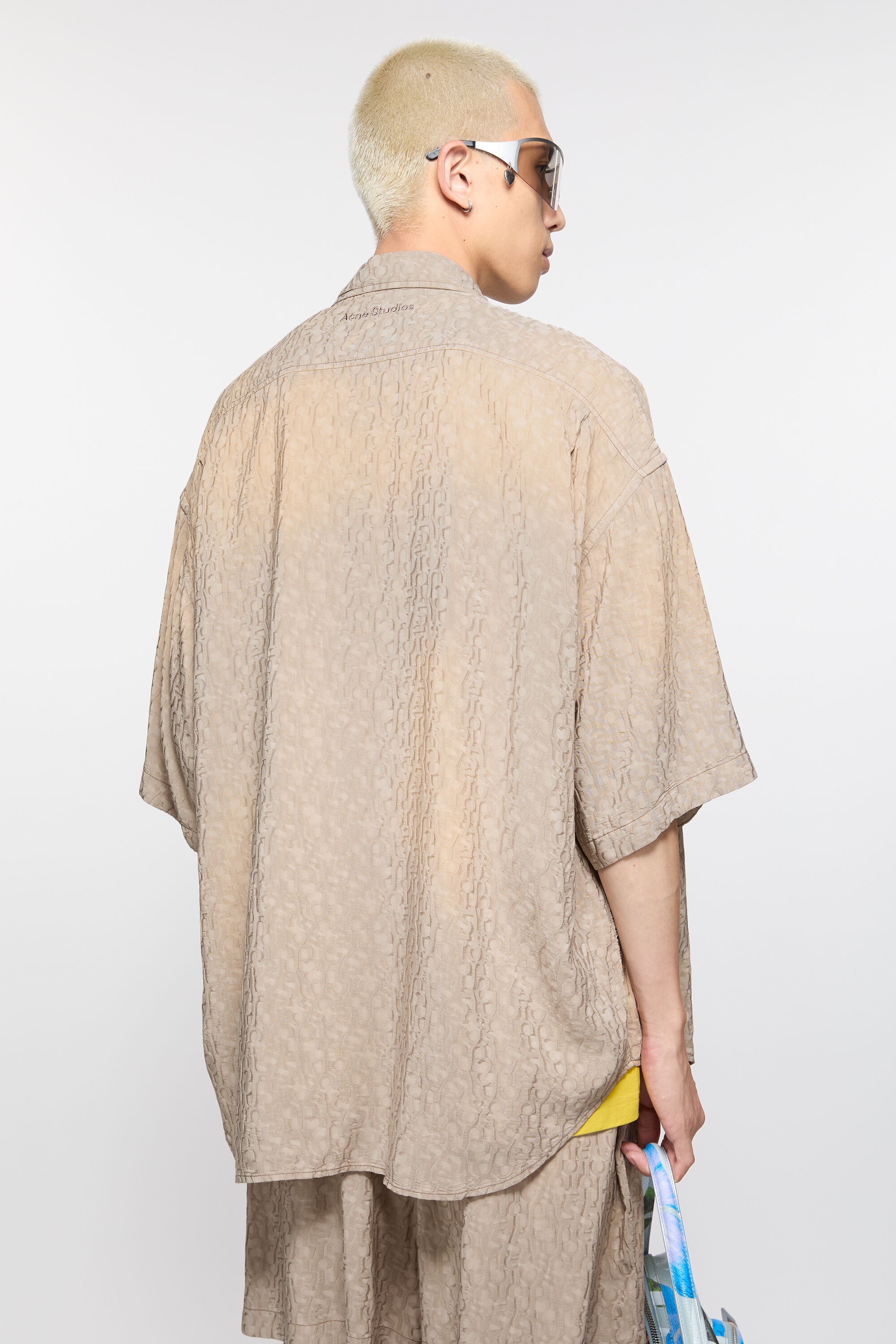 Acne Studios Button-up shirt monogram - Warm Grey | REVERSIBLE