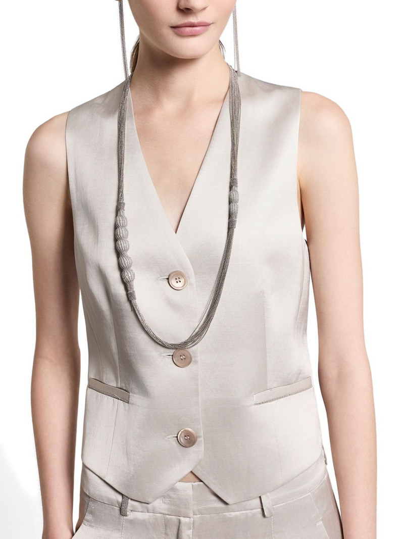 button V-neck waistcoat 4