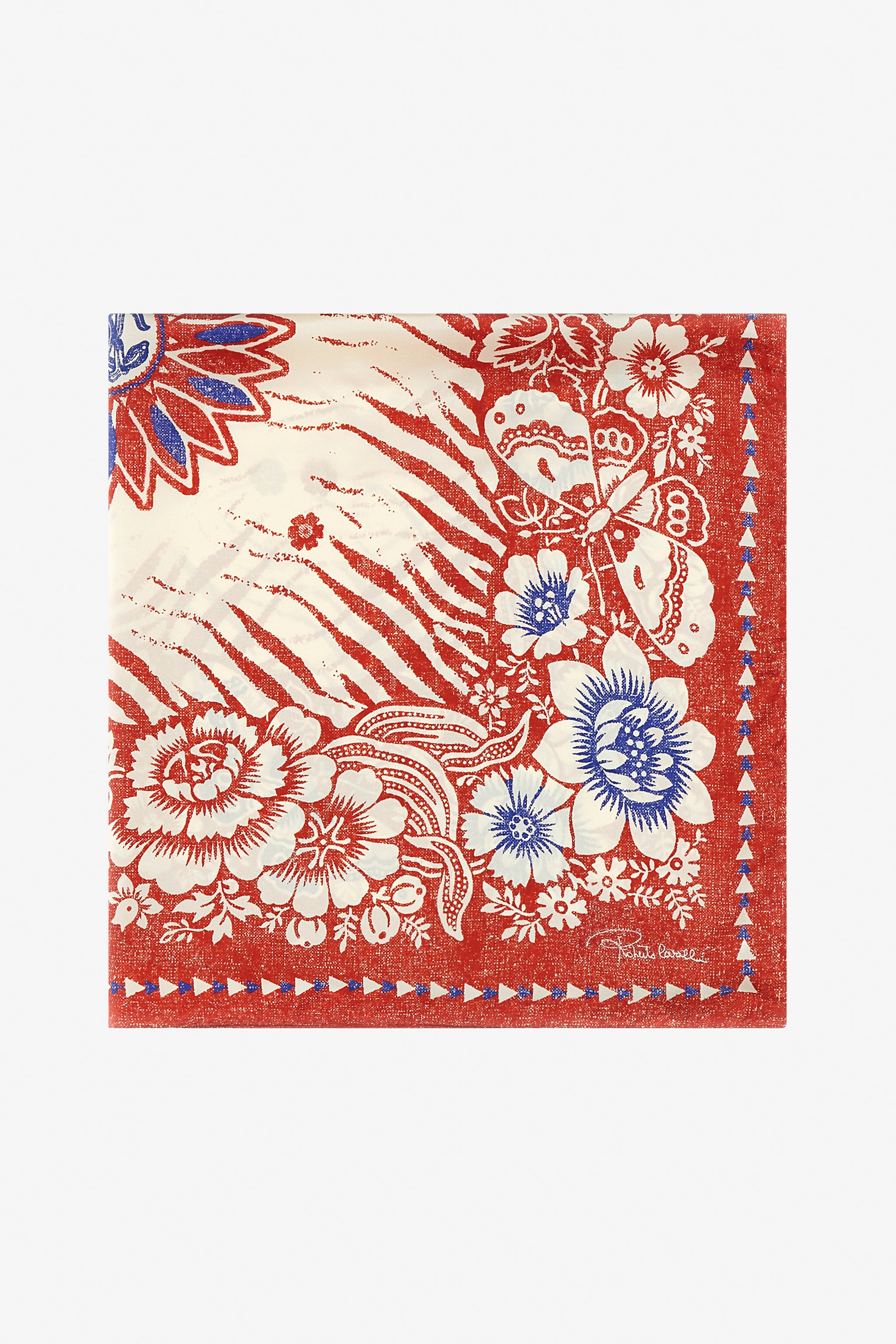 Scarf with Zebra Pattern and Mirror Snake Monogram - 2