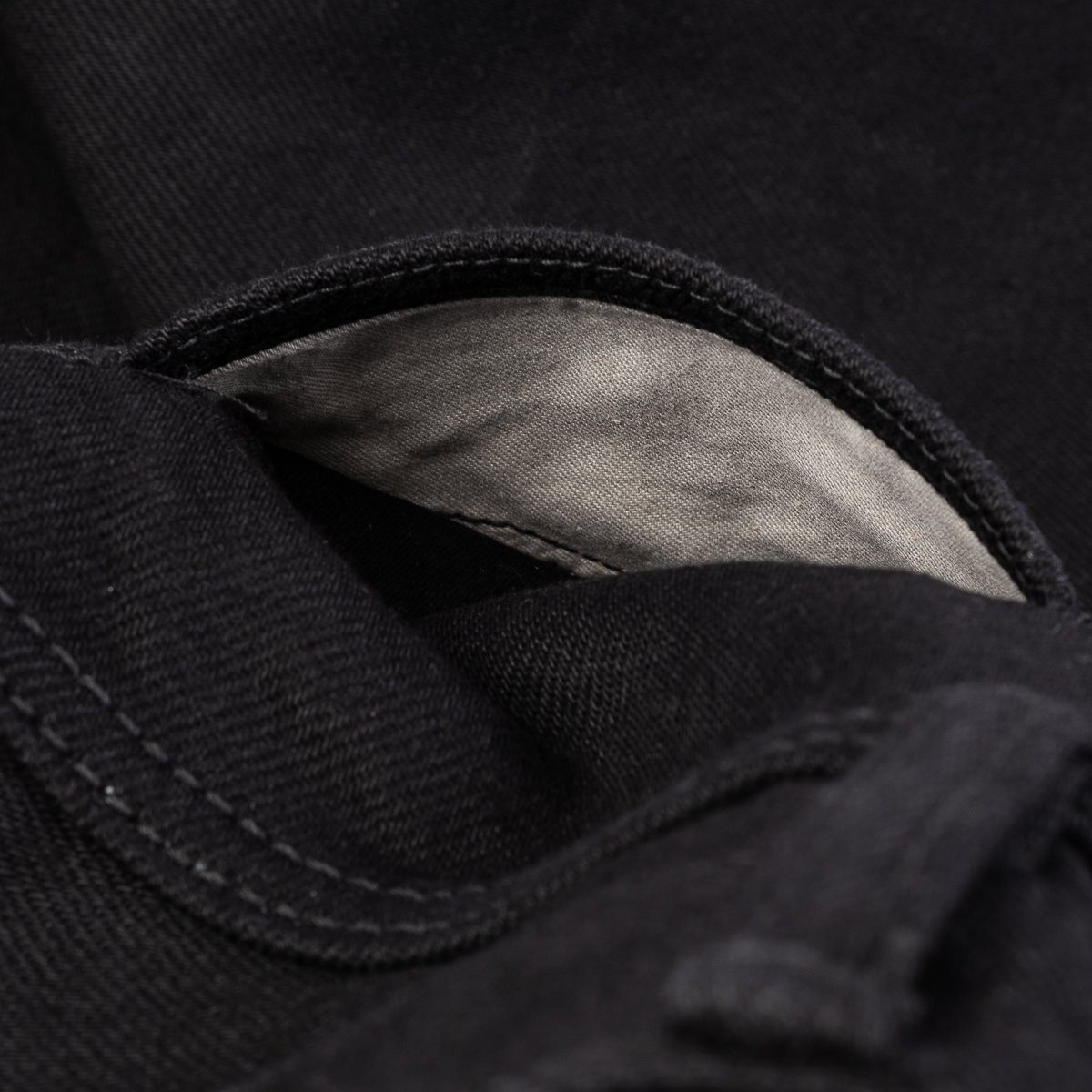 IH-666S-SBG 21oz Selvedge Denim Slim Straight Cut Jeans -  Superblack (Fades To Grey) - 14