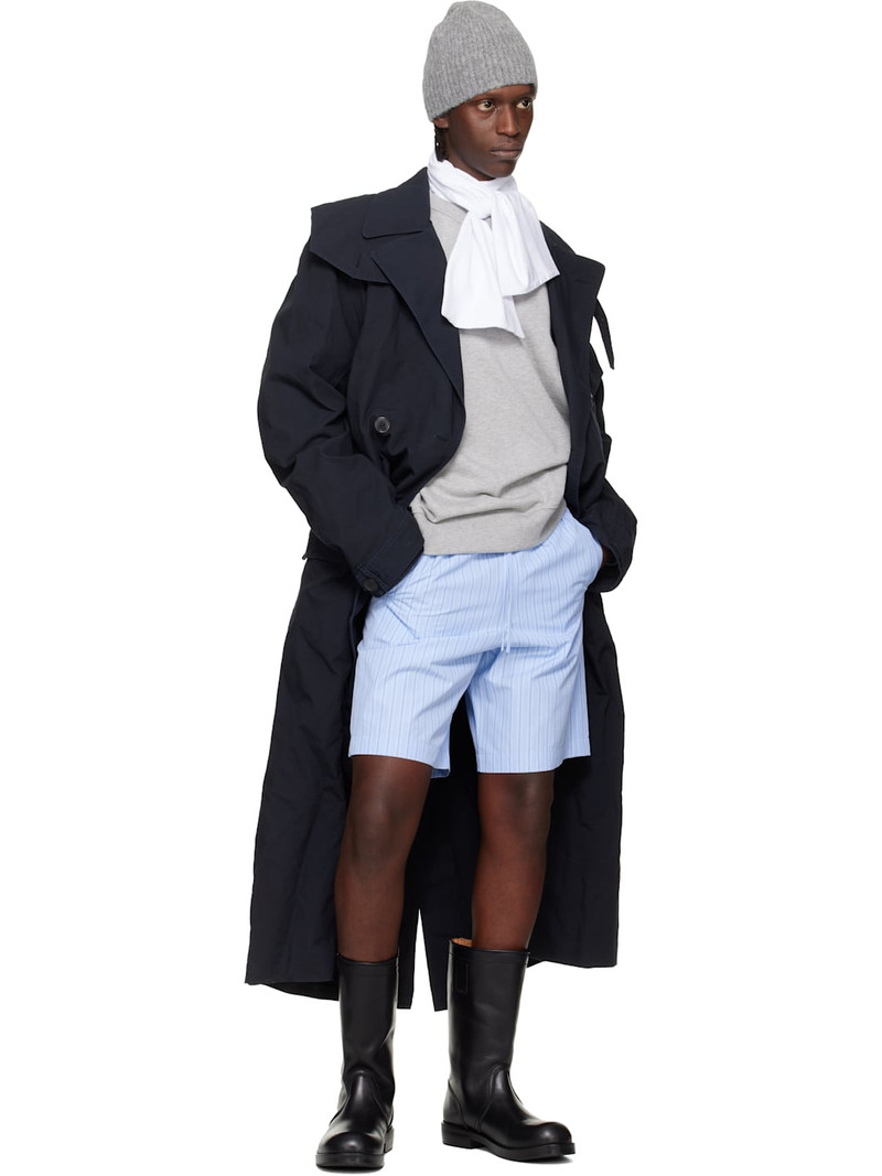 Dries Van Noten Blue Cotton Shorts outlook
