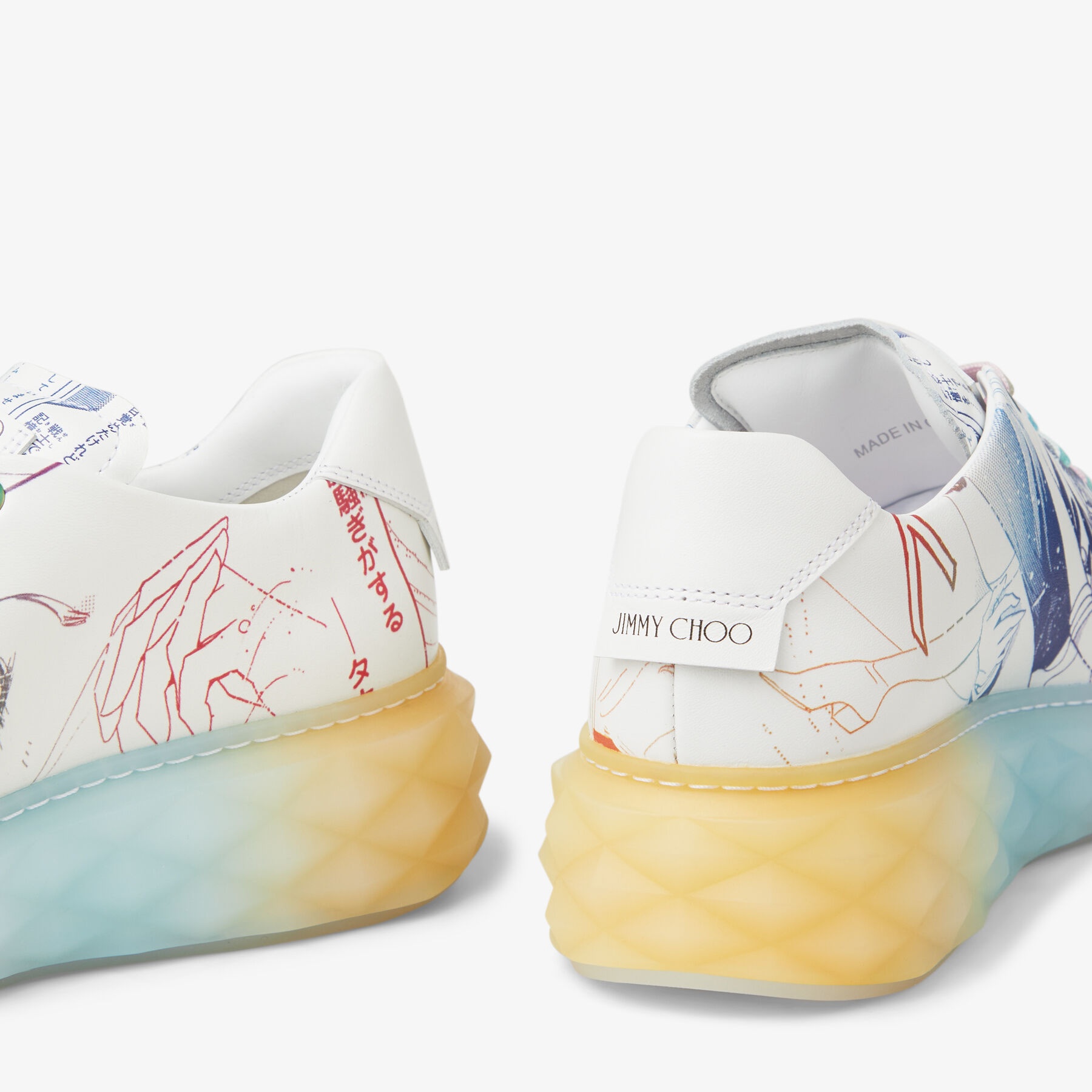 Collage Diamond Light Maxi
Rainbow Manga Printed Leather Low-Top Trainers - 4