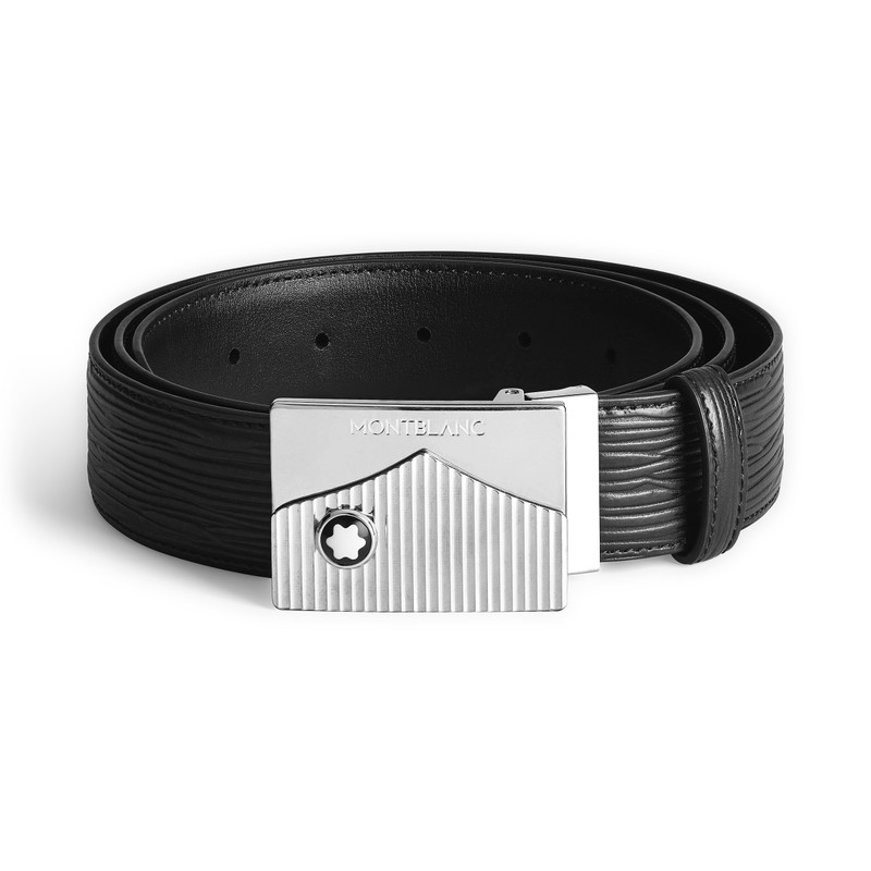 Black 35 mm leather belt 1