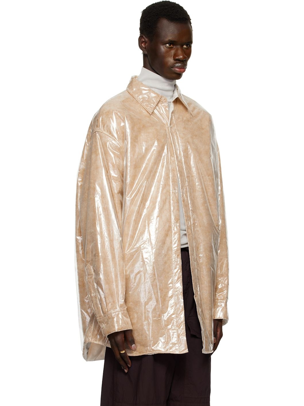 Pink Oversized Puffed Overshirt - 2