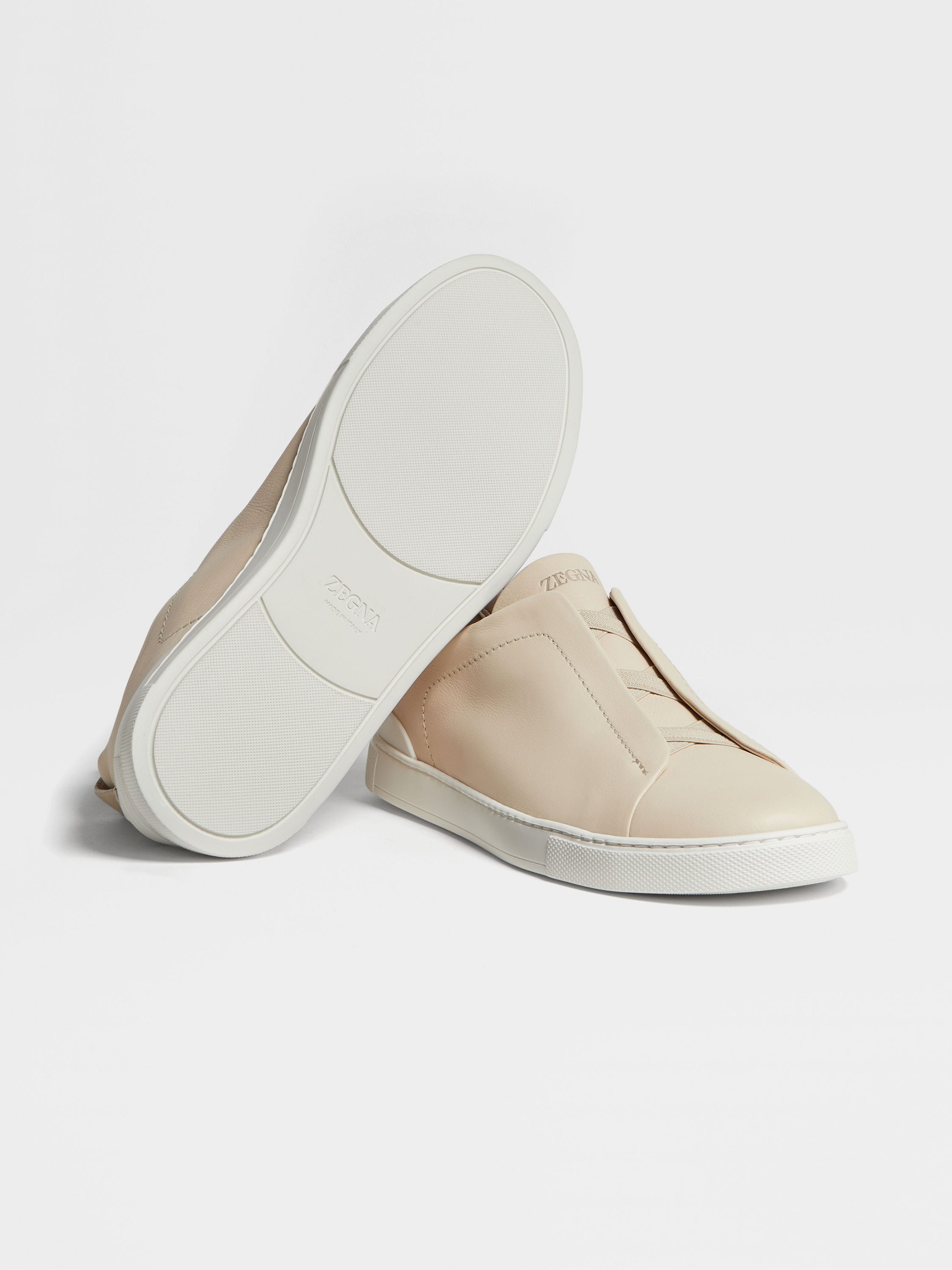 LIGHT BEIGE TRIPLE STITCH™ SECONDSKIN SNEAKERS - 5