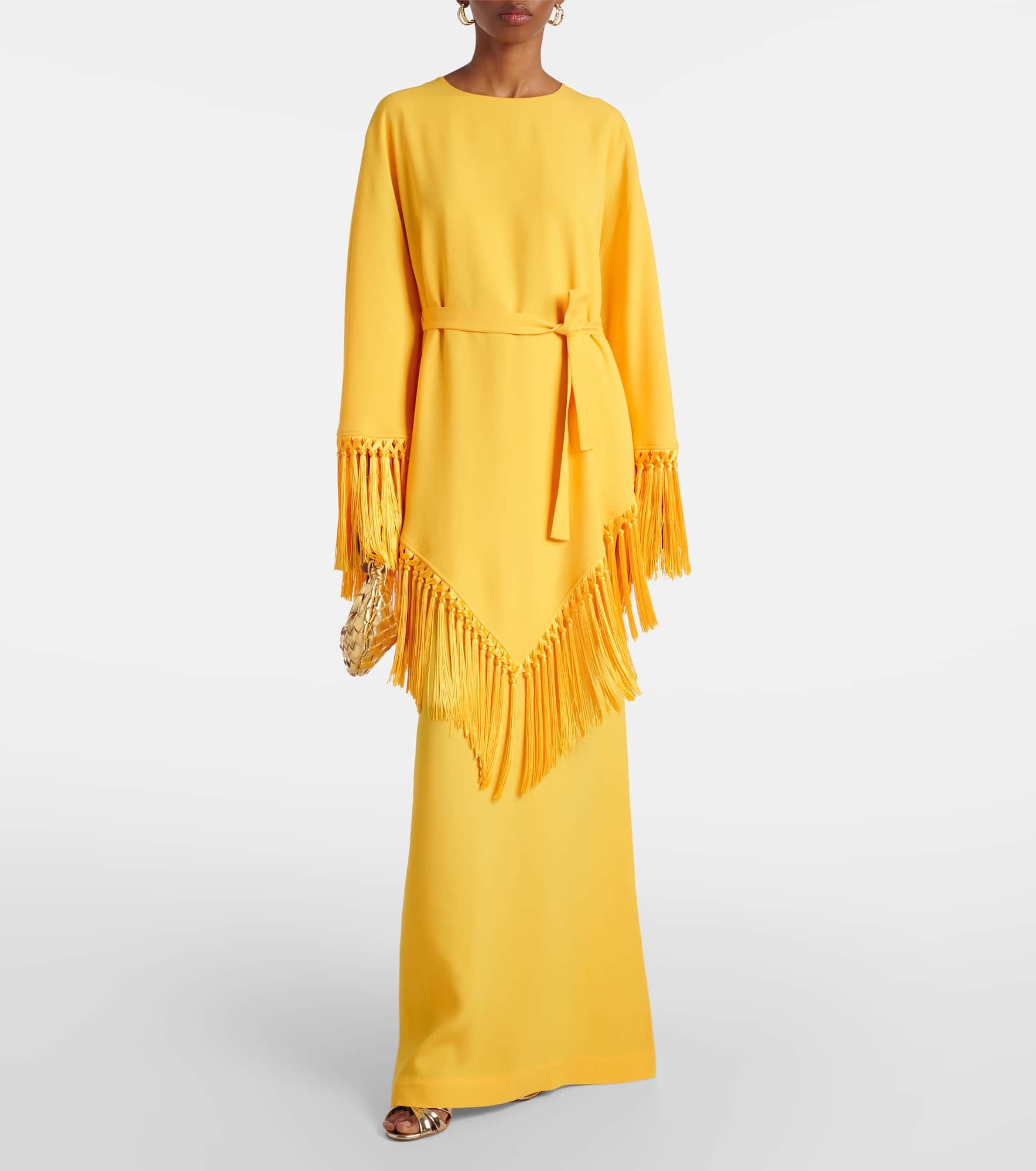 Fringed satin kaftan - 2