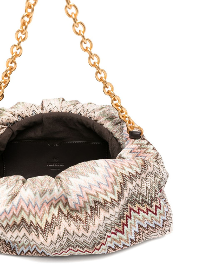 Raschel zig-zag pattern clutch bag 5