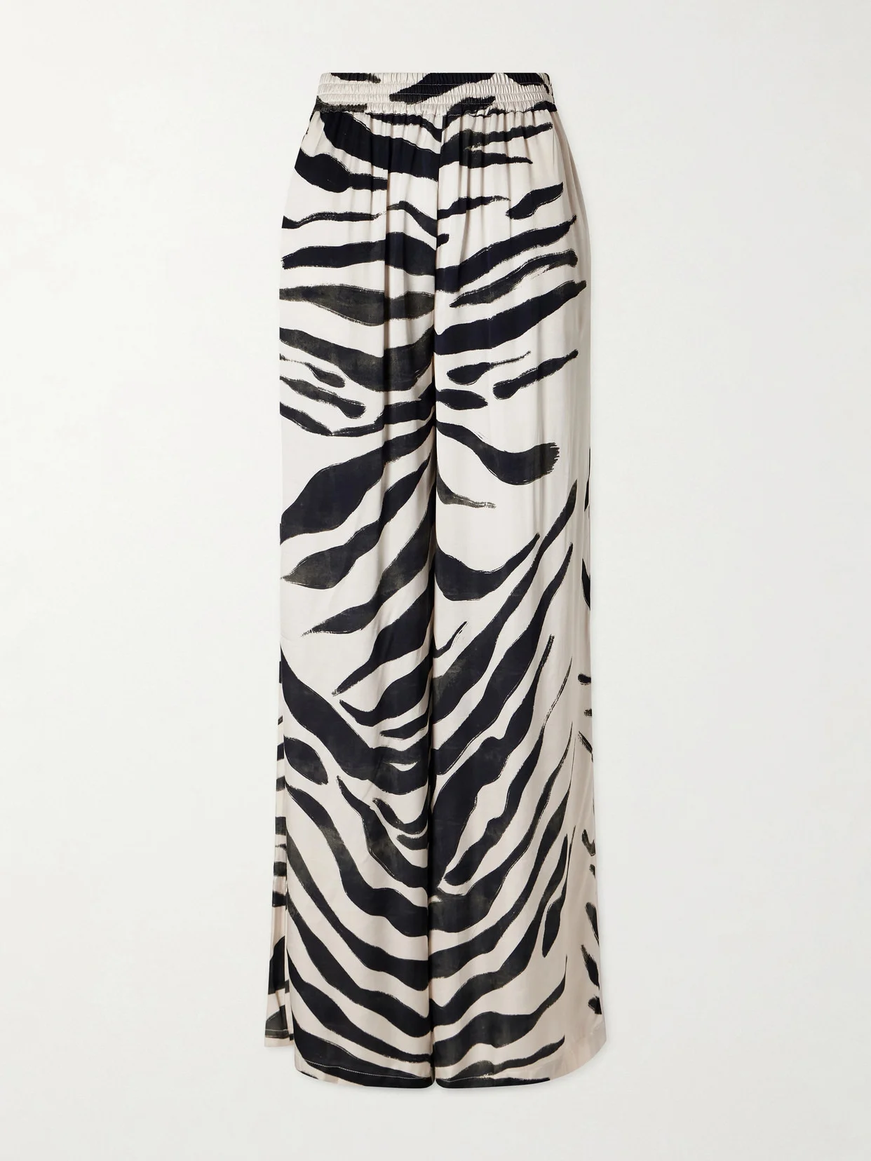Tamu Mia Printed Satin Wide-leg Pants - 1