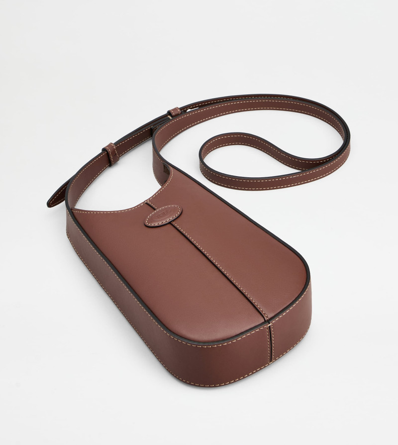 MICRO HOBO DI BAG IN LEATHER - BROWN 3